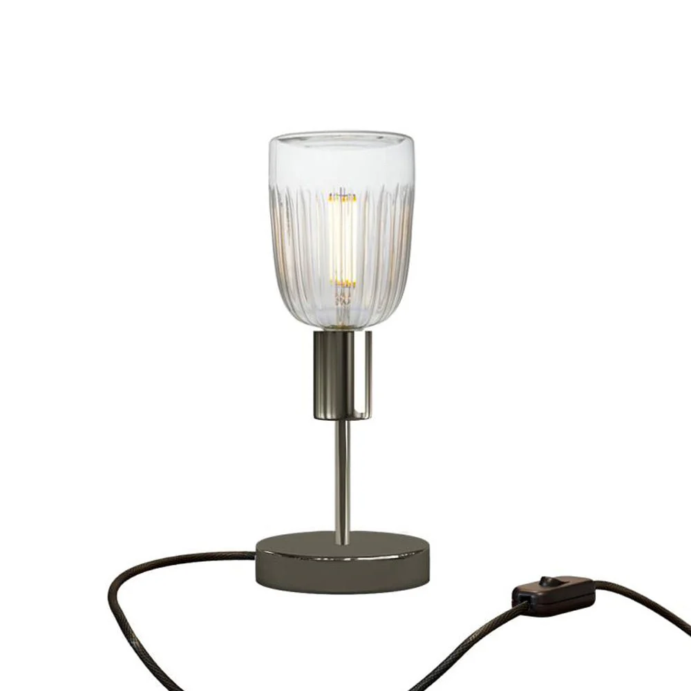 Tischlampe Alzaluce Tiche aus Metall - Perlschwarz