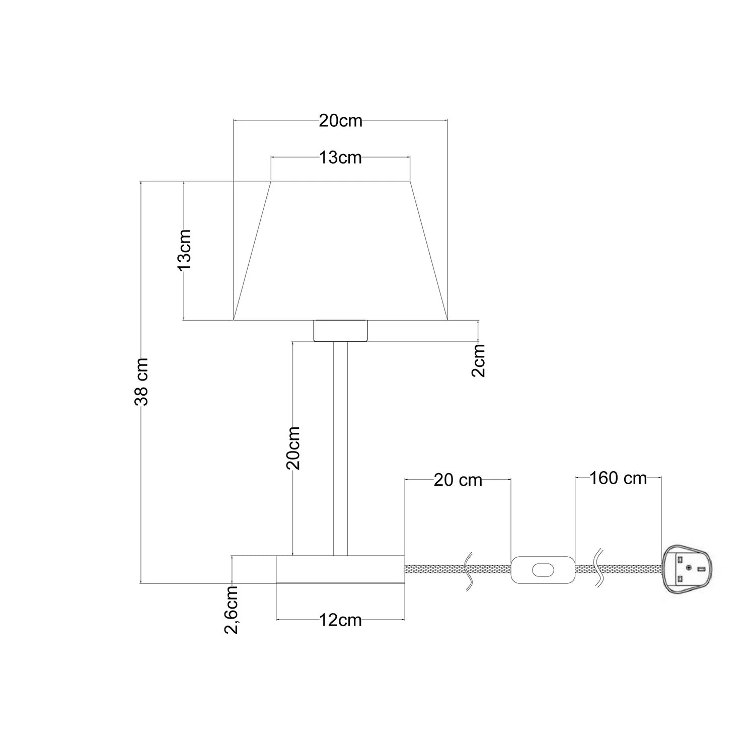 Tischleuchte aus Holz mit Schirm Impero – Alzaluce Wood und UK-Stecker – Natur - Image 4
