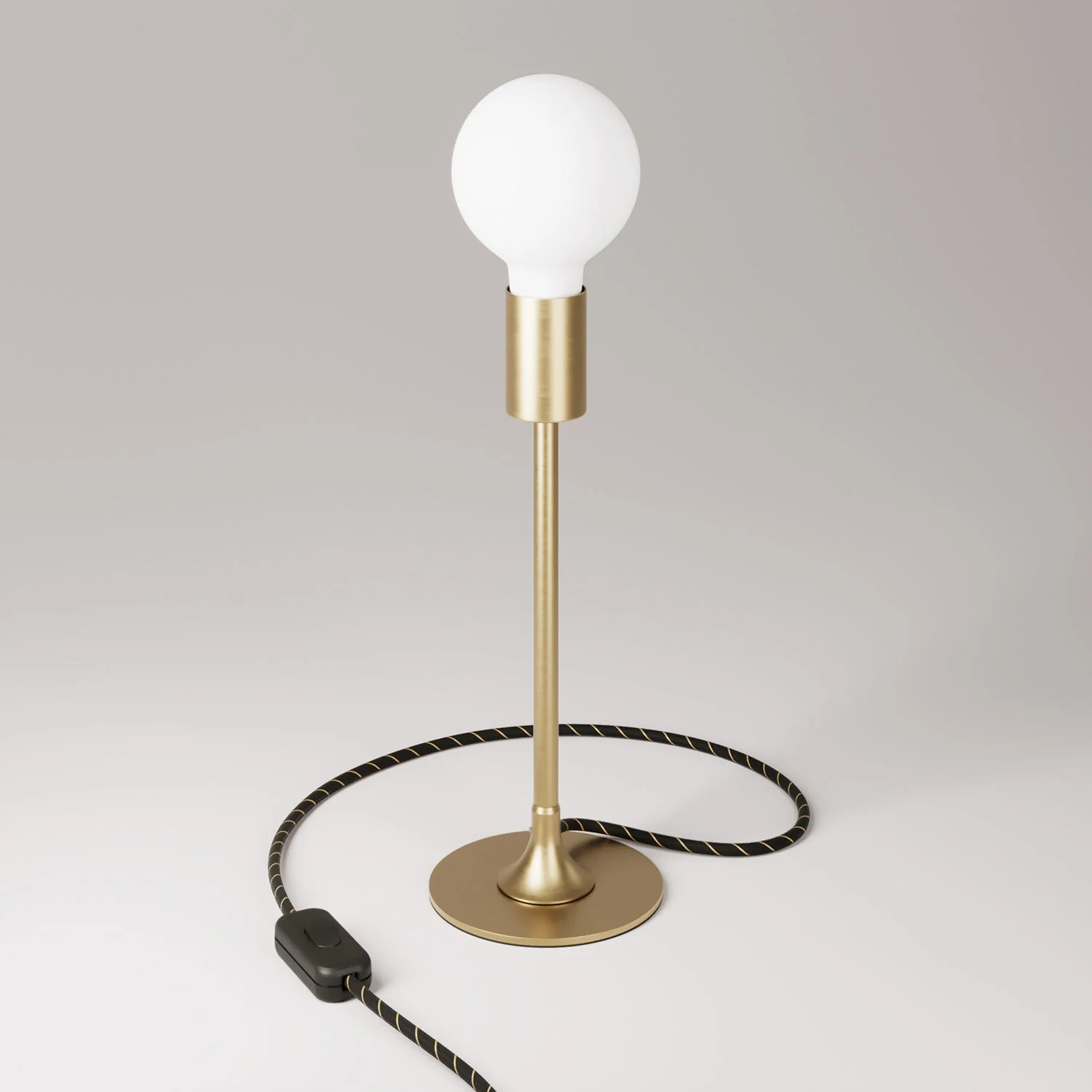 MAG-Y Tischleuchte mit rundem Metallfuß und UK-Stecker – Satin-Bronze
