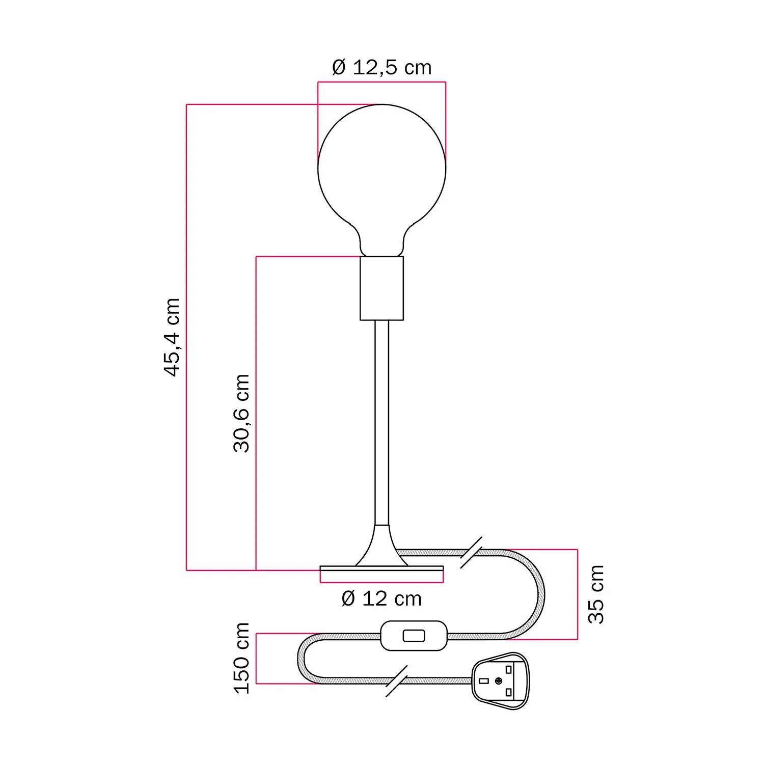 MAG-Y Tischleuchte mit rundem Metallfuß und UK-Stecker – Satin-Bronze - Image 4