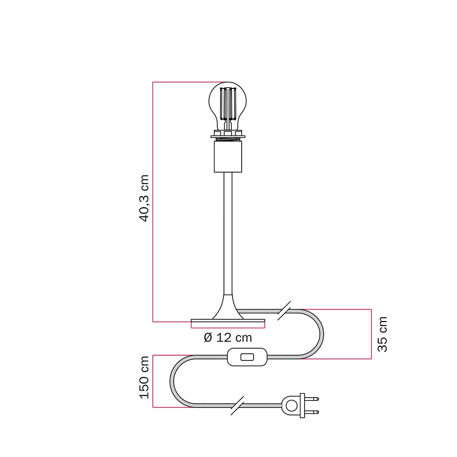 MAG-Y Tischlampe mit runder Metallbasis und Vorrichtung für Lampenschirm – Satinbronze - Image 4