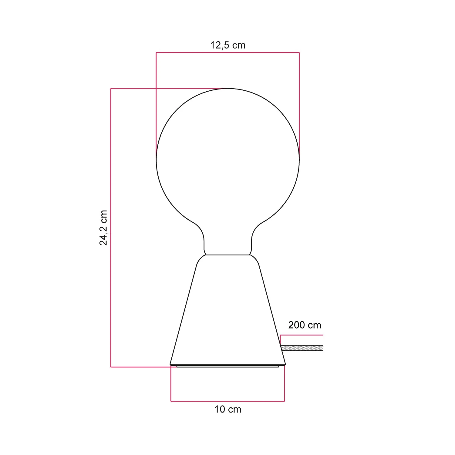 Tischleuchte mit Standfuß aus Erle, Glühbirne in Porzellanoptik, RM04-Kabel und EU-Stecker - Image 6