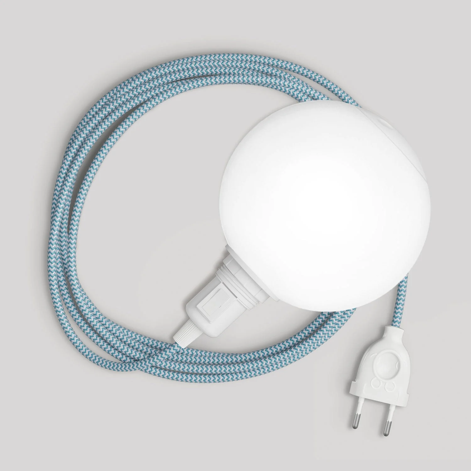 Tragbare Snake-Lampe mit Schalter an der Fassung, Stecker, bruchsicherem Unbreak-a-Ball-Schirm und Kabel RZ11