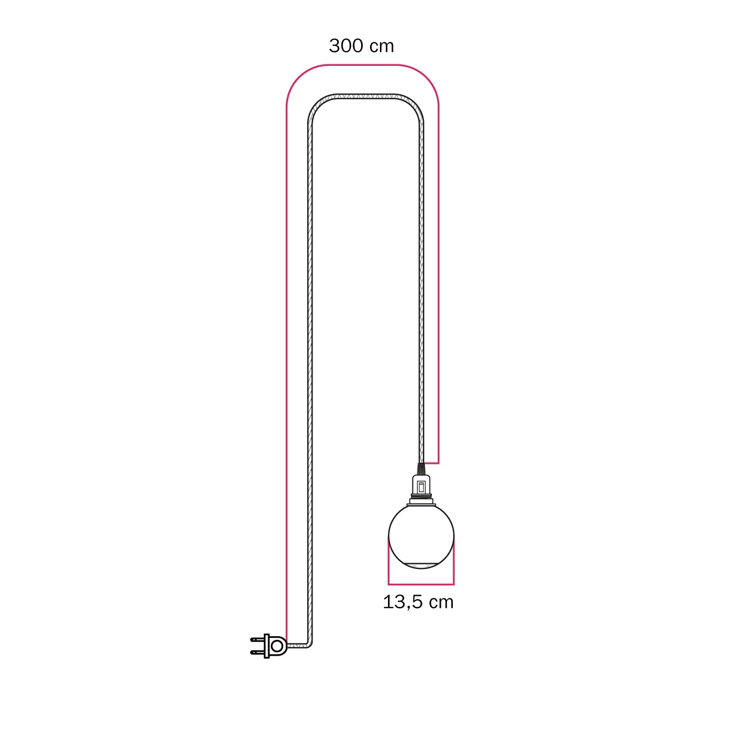 Tragbare Snake-Leuchte mit Schalter am Lampenhalter, Stecker, bruchsicherem Unbreak-a-Ball-Schirm und RZ10-Kabel - Image 5
