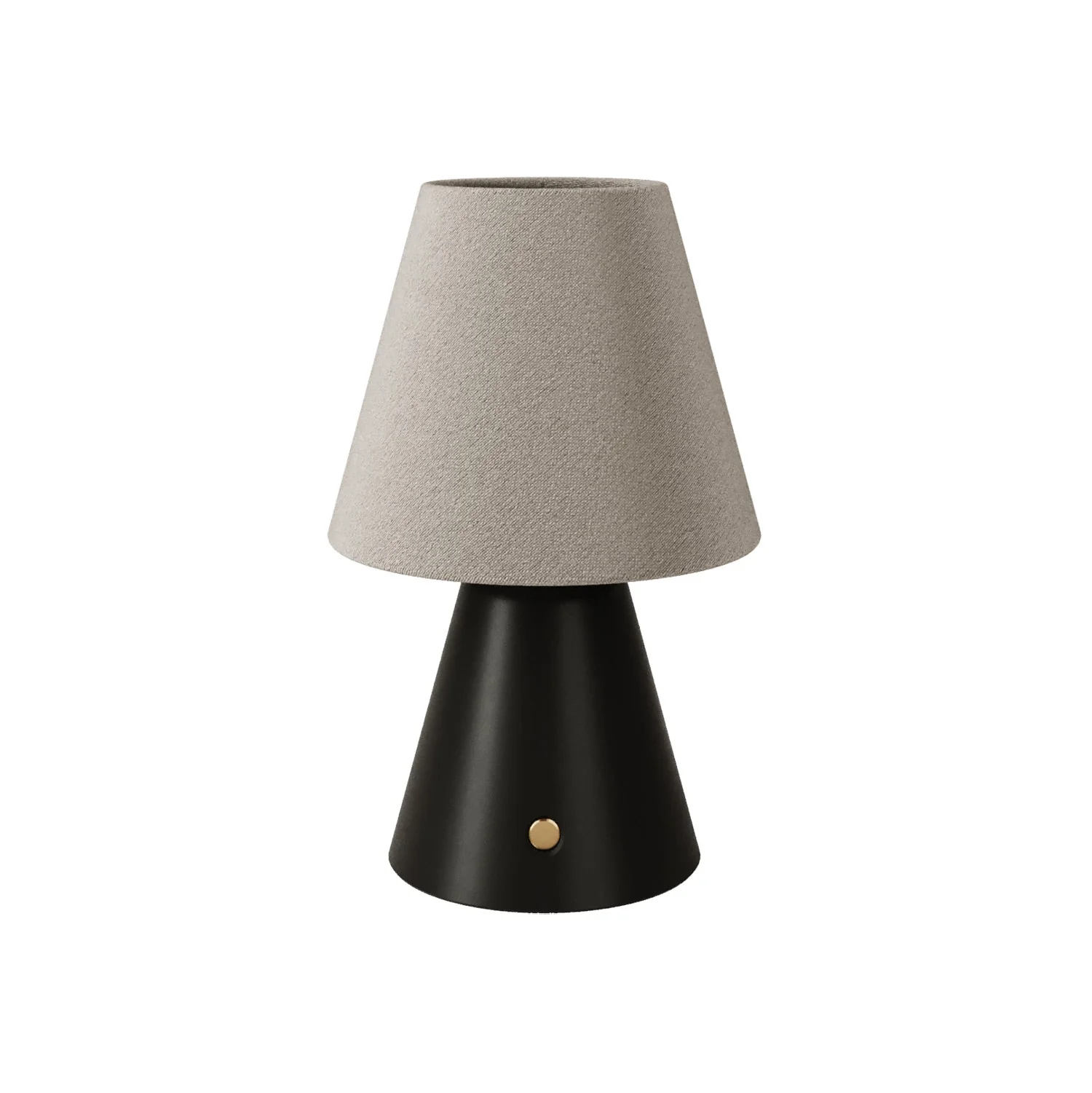 Kabellose, tragbare Lampe Cabless11 mit Tropfenlampe und Schirm – Schwarz