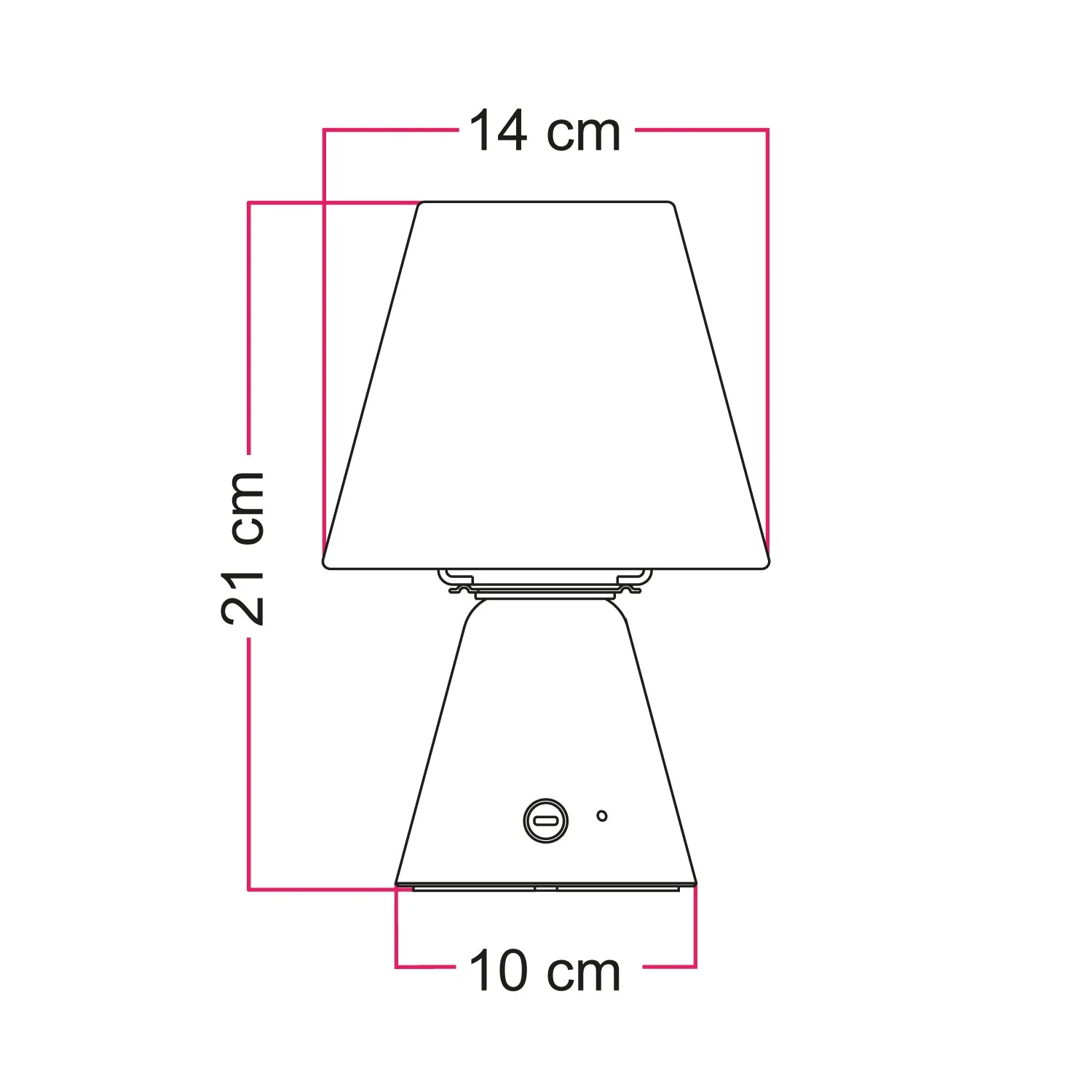 Kabellose, tragbare Lampe Cabless11 mit Tropfenlampe und Schirm – Schwarz - Image 6