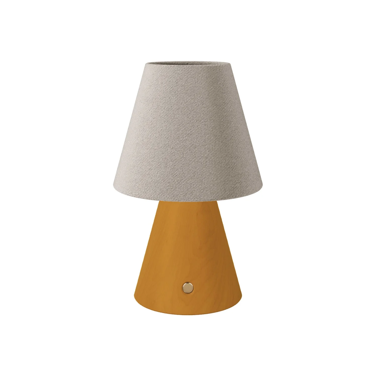 Tragbare, wiederaufladbare Lampe Cabless11 mit Tropfenlampe und Lampenschirm - Safran