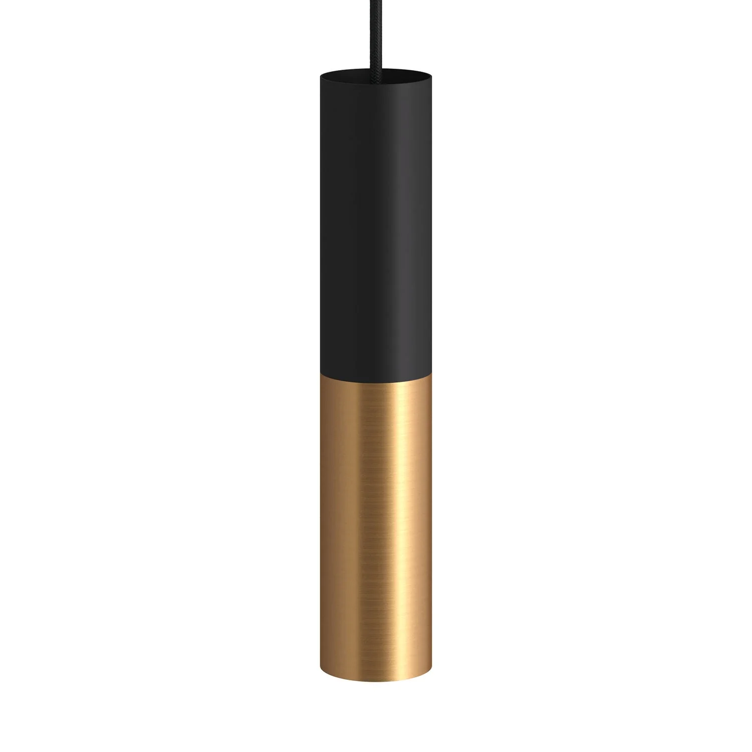 Tub-E14, Doppelt-Metallrohr für Strahler mit E14-Doppelfassung – Schwarz und Satin-Bronze