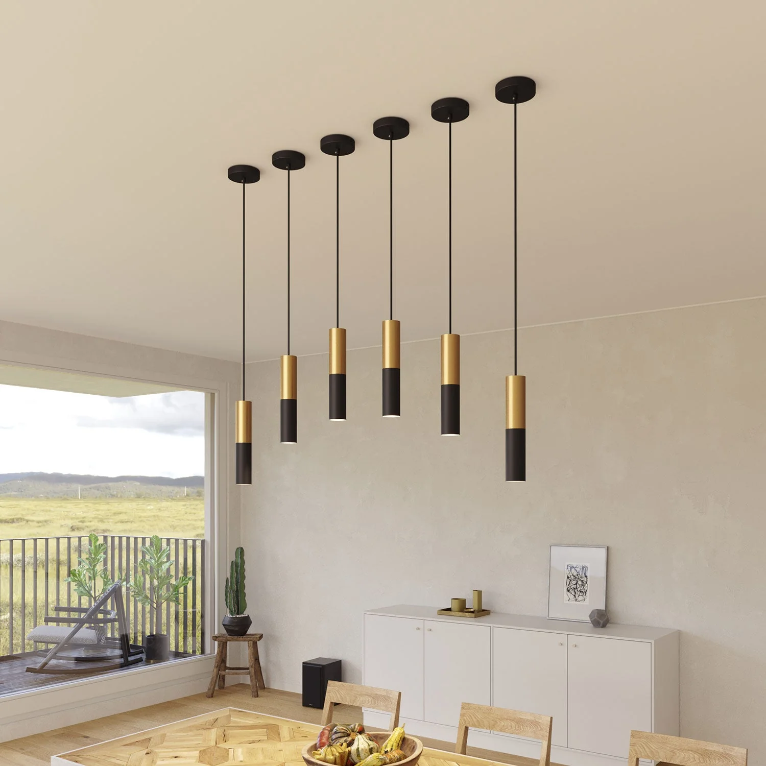 Tub-E14, Doppelt-Metallrohr für Strahler mit E14-Doppelfassung – Schwarz und Satin-Bronze - Image 5