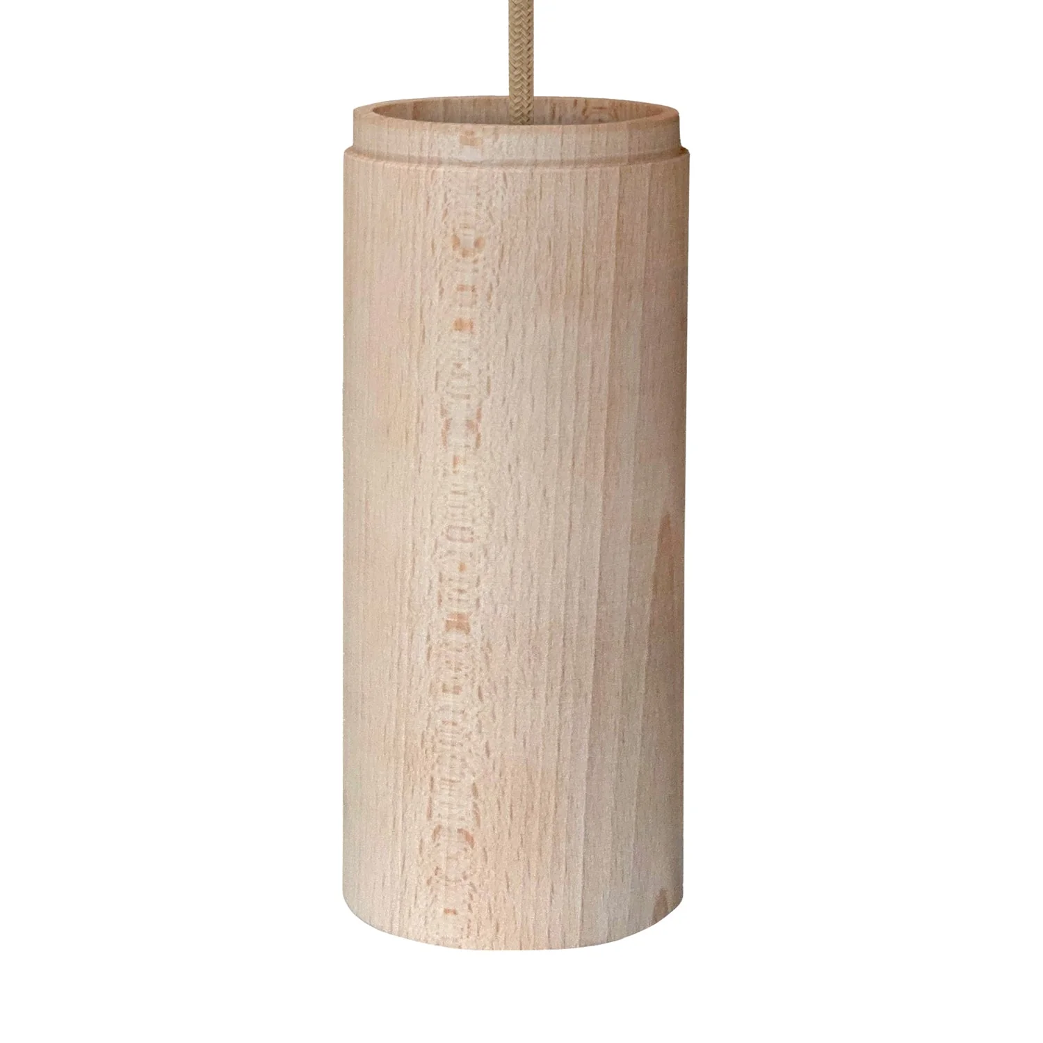 Tub-E27, Lampenschirm aus Holz für Spotleuchte mit E27-Doppelringfassung - Natur