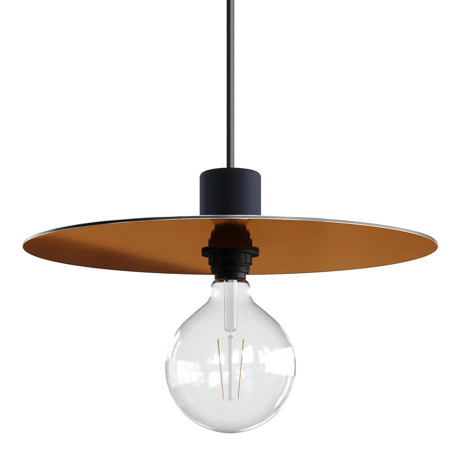 Ellepì Übergröße-Teller aus Dibond für Outdoor-Pendelleuchten, Durchmesser 40 cm – Made in Italy – Kupfer und Bronze