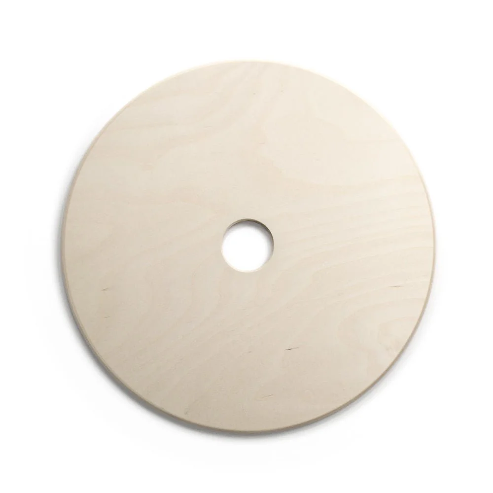 UFO-Lampenschirm aus naturbelassenem Holz – Neutral
