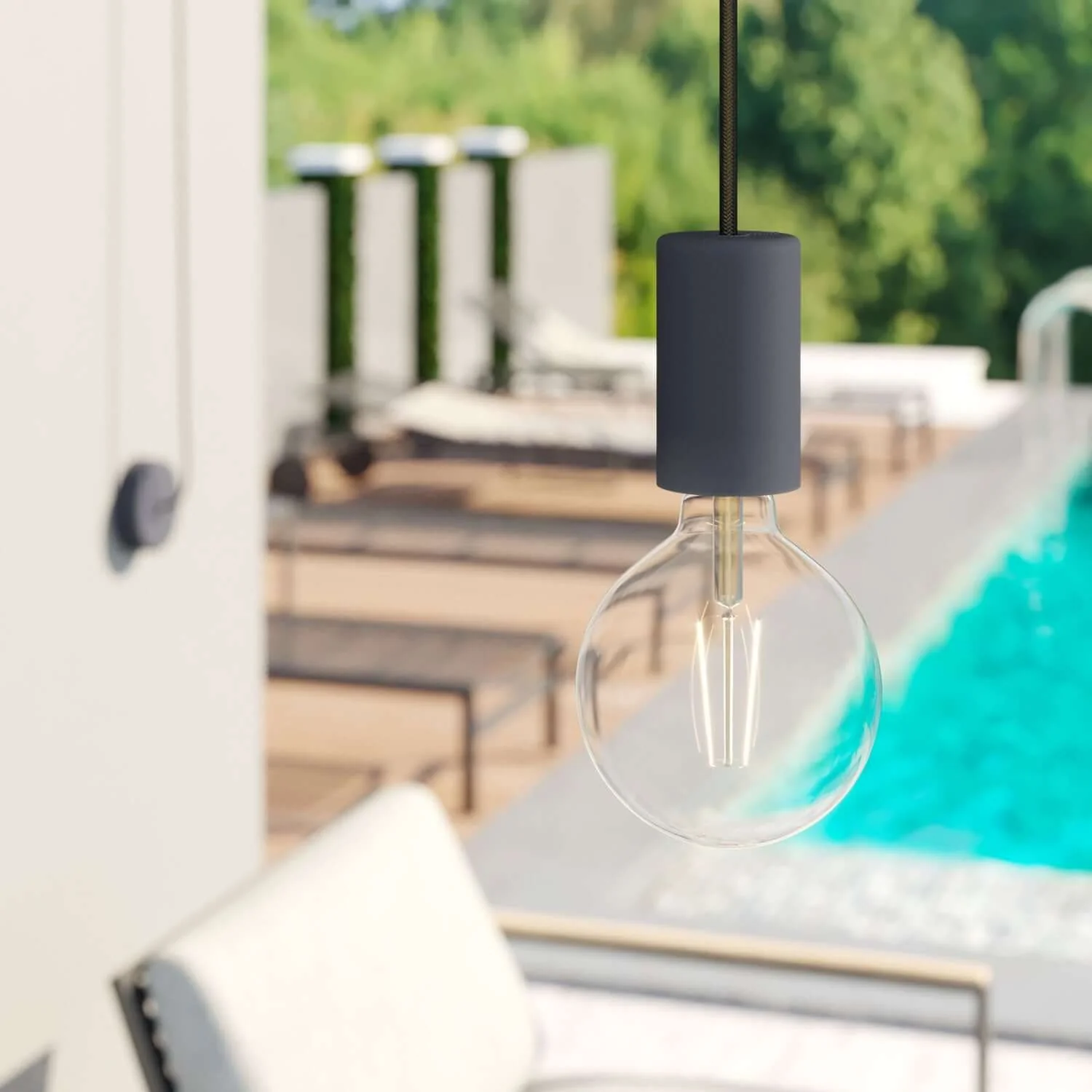 UV-beständiges Stromkabel für den Außenbereich, rund, mit schwarzem Textilgeflecht SM04 – kompatibel mit Eiva Outdoor IP65 - Image 3