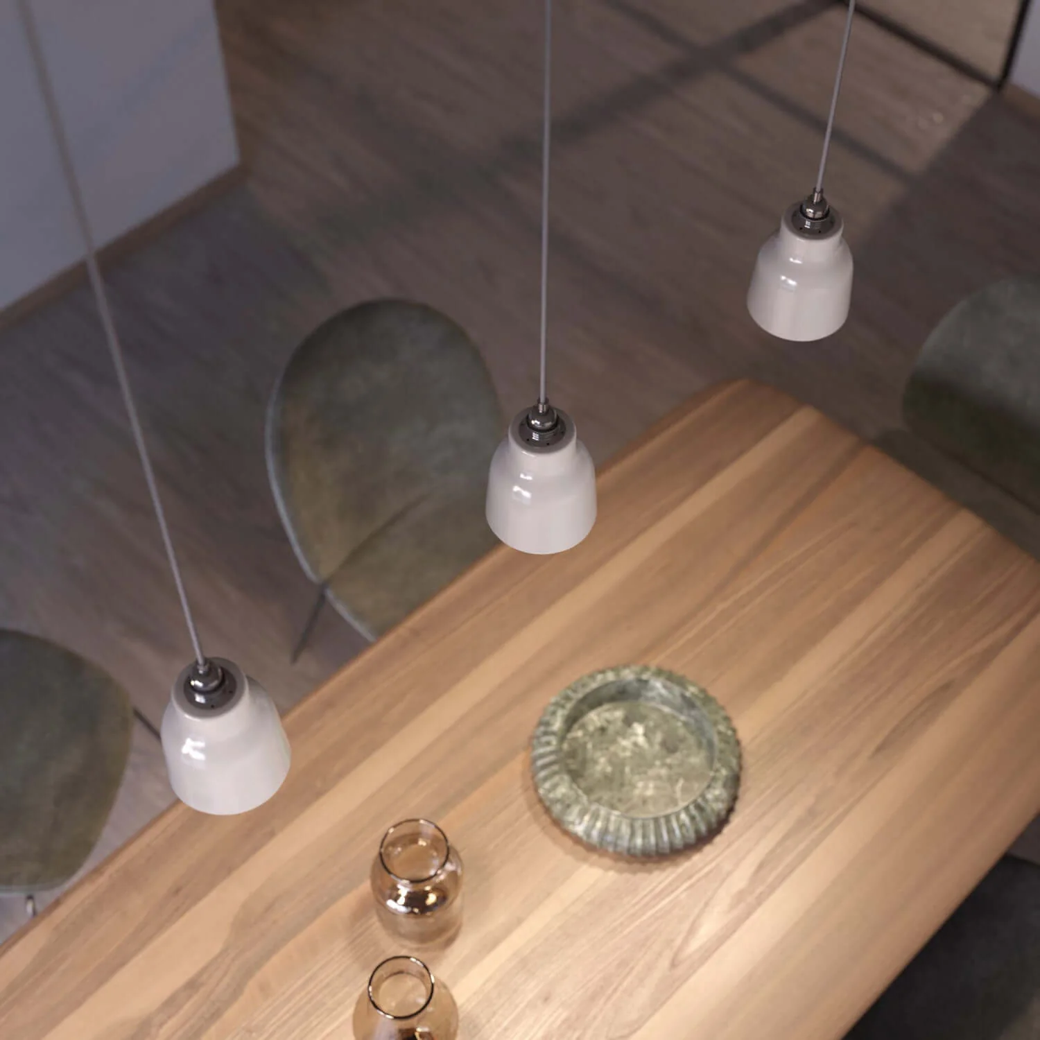 Keramiklampenschirm Vaso, Kollektion Materia - Made in Italy - Glänzend Weiß - Image 3