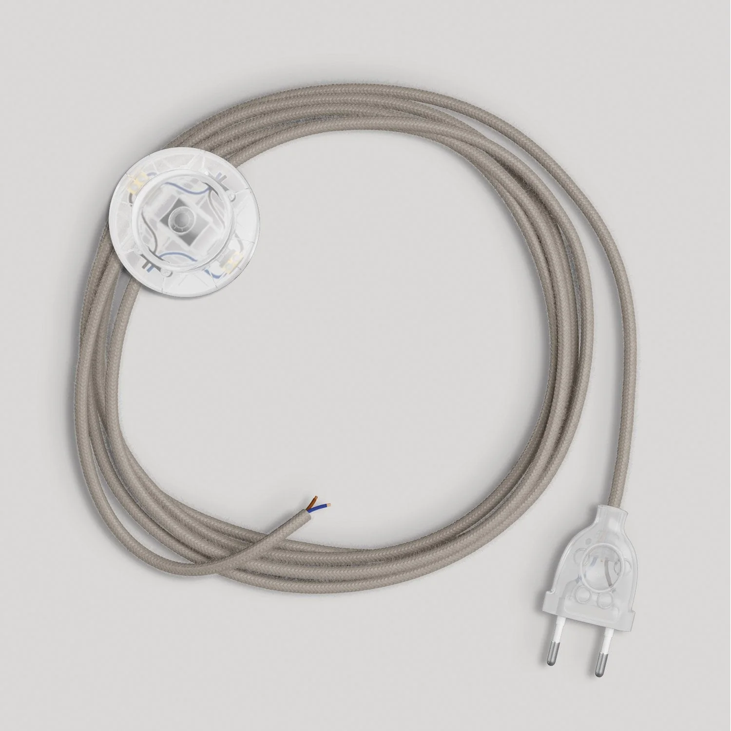 Verkabelung für Lampe mit taubengrauem Baumwollkabel, 3 m - Image 5