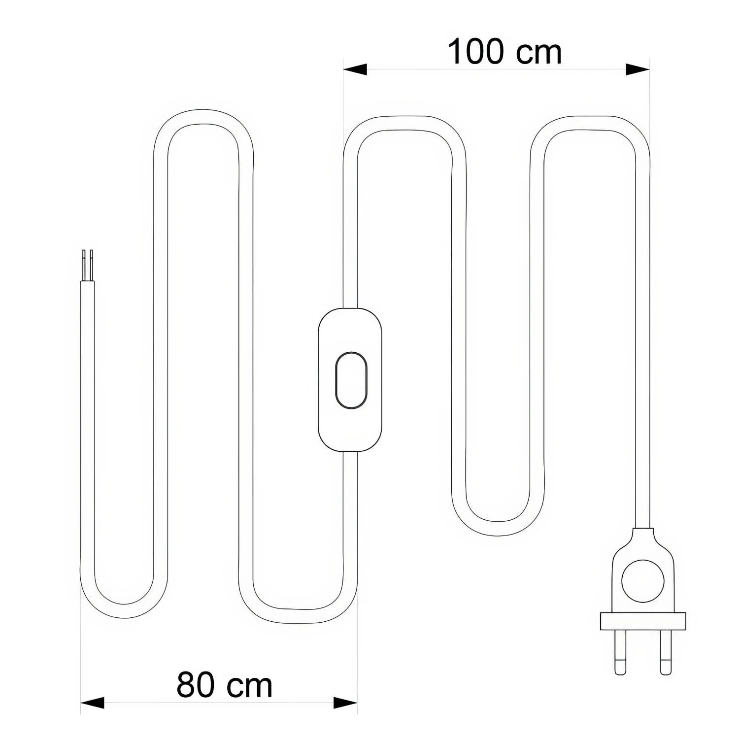 Verkabelung für Lampe mit glänzendem Senfkabel 1,80 m - Image 3