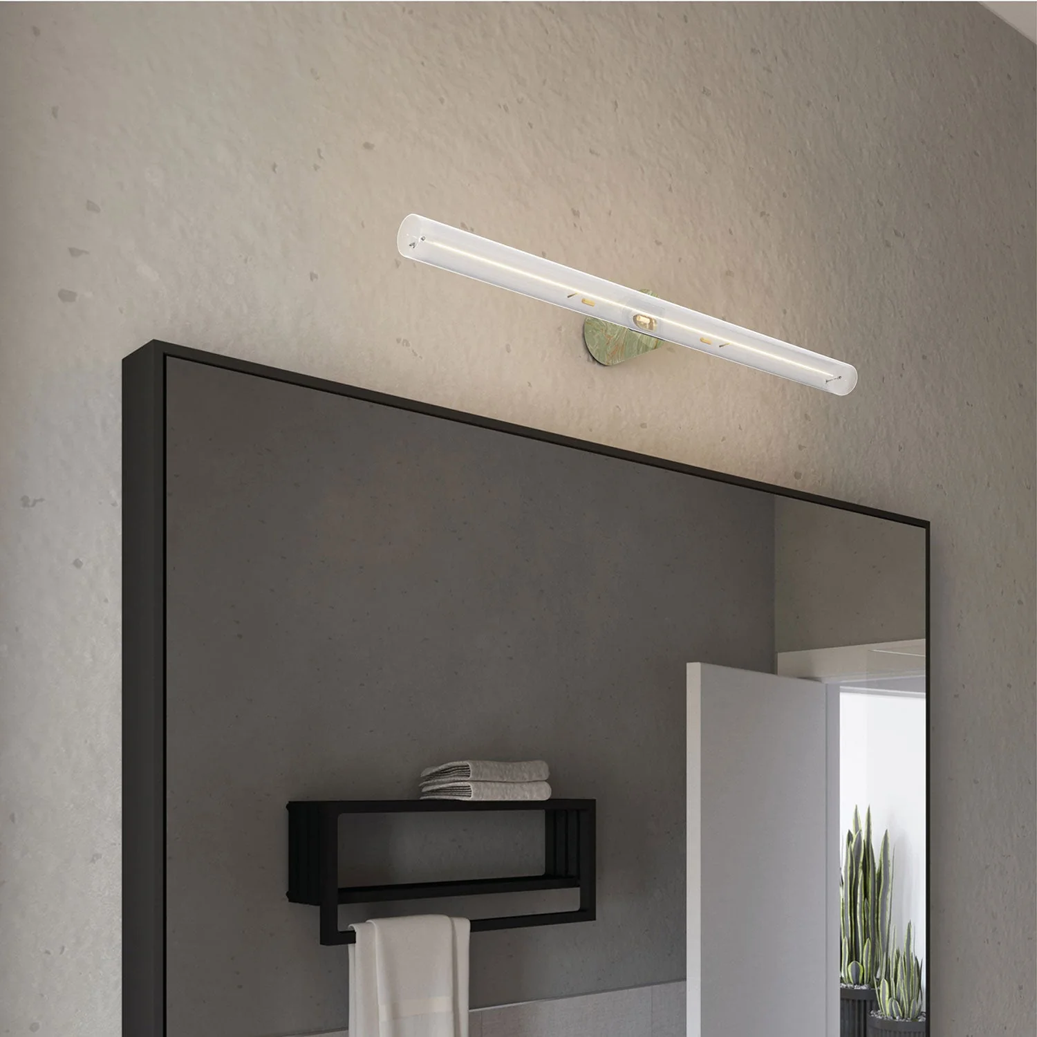 Esse14 Wand- oder Deckenleuchte für LED-Glühbirne S14d – Wasserdicht IP44 – Effekt Green marble - Image 4