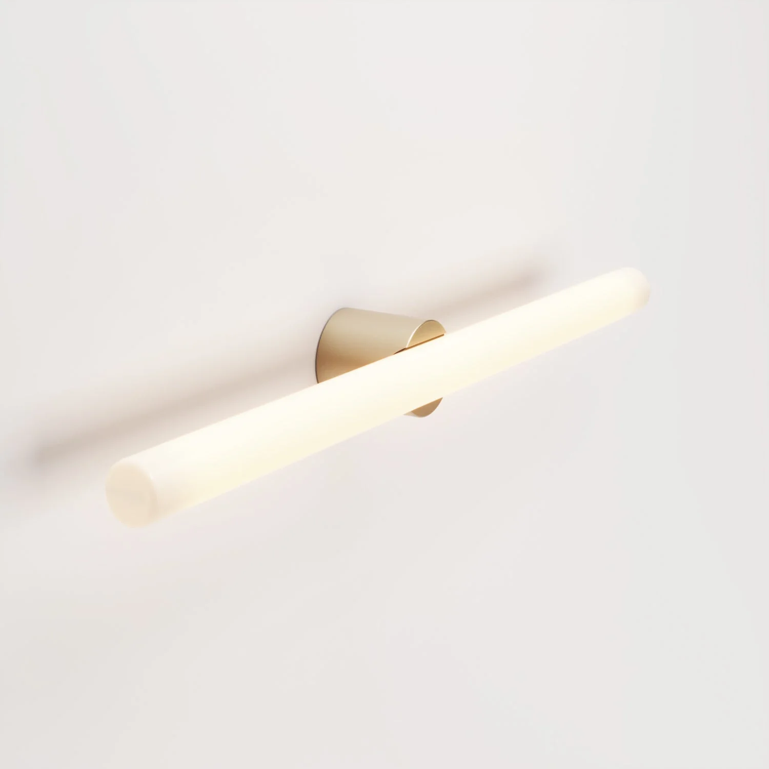 Wand- oder Deckenleuchte aus Metall mit linearer LED-Lampe S14d – Satiniert Bronze