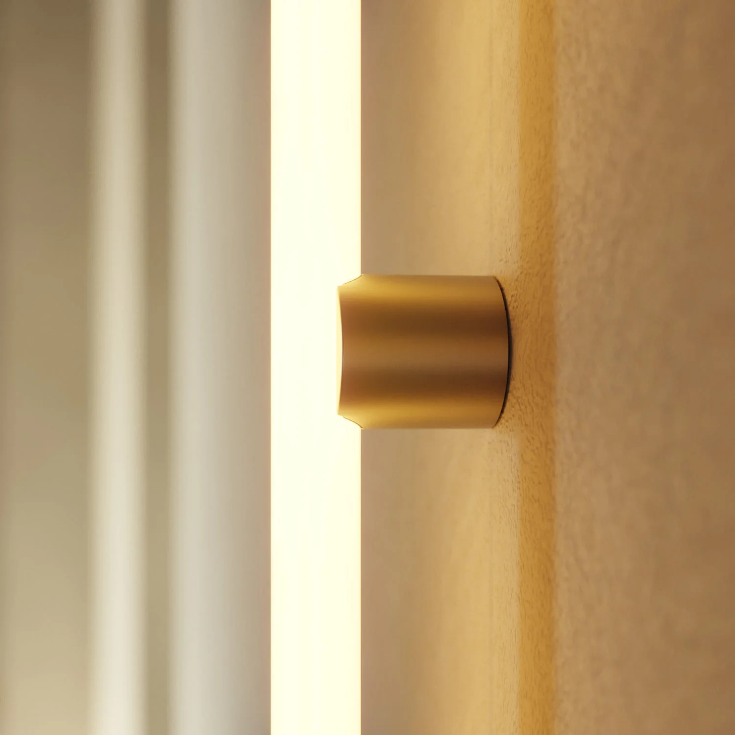 Wand- oder Deckenleuchte aus Metall mit linearer LED-Lampe S14d – Satiniert Bronze - Image 3