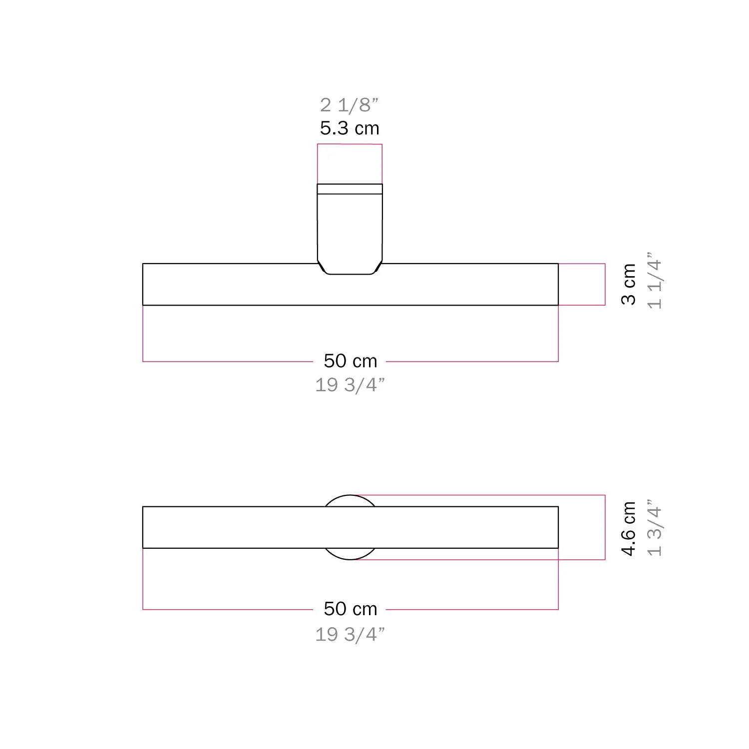 Wand- oder Deckenleuchte aus Metall mit linearer LED-Lampe S14d – Satiniert Bronze - Image 6