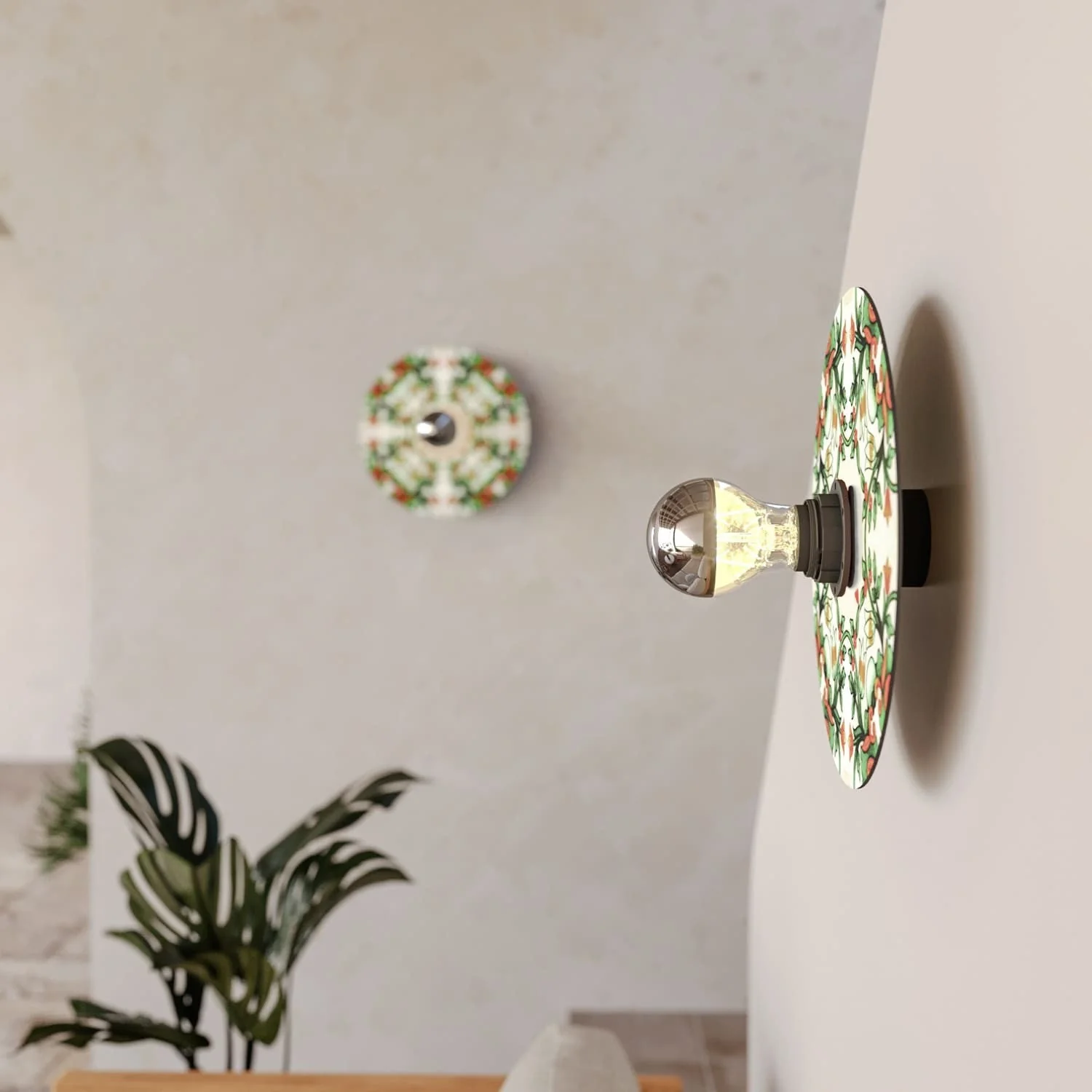 Wand- oder Deckenlampe Schwarz mit Majolika-Effekt-Lampenschirm – Wasserdicht IP44 – IO - Image 3