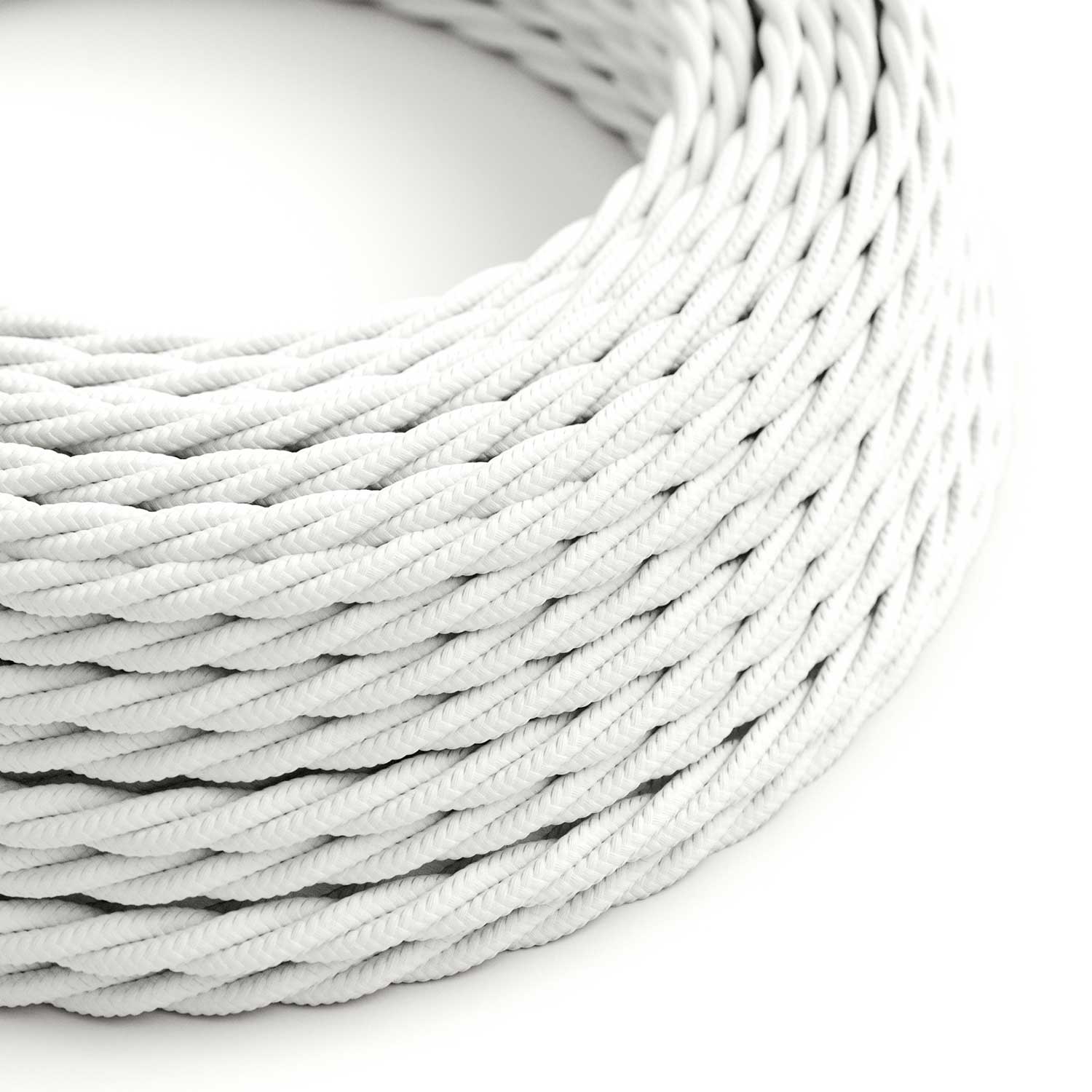 Weißes Rayon-ummanteltes, verdrehtes Elektrokabel – TM01