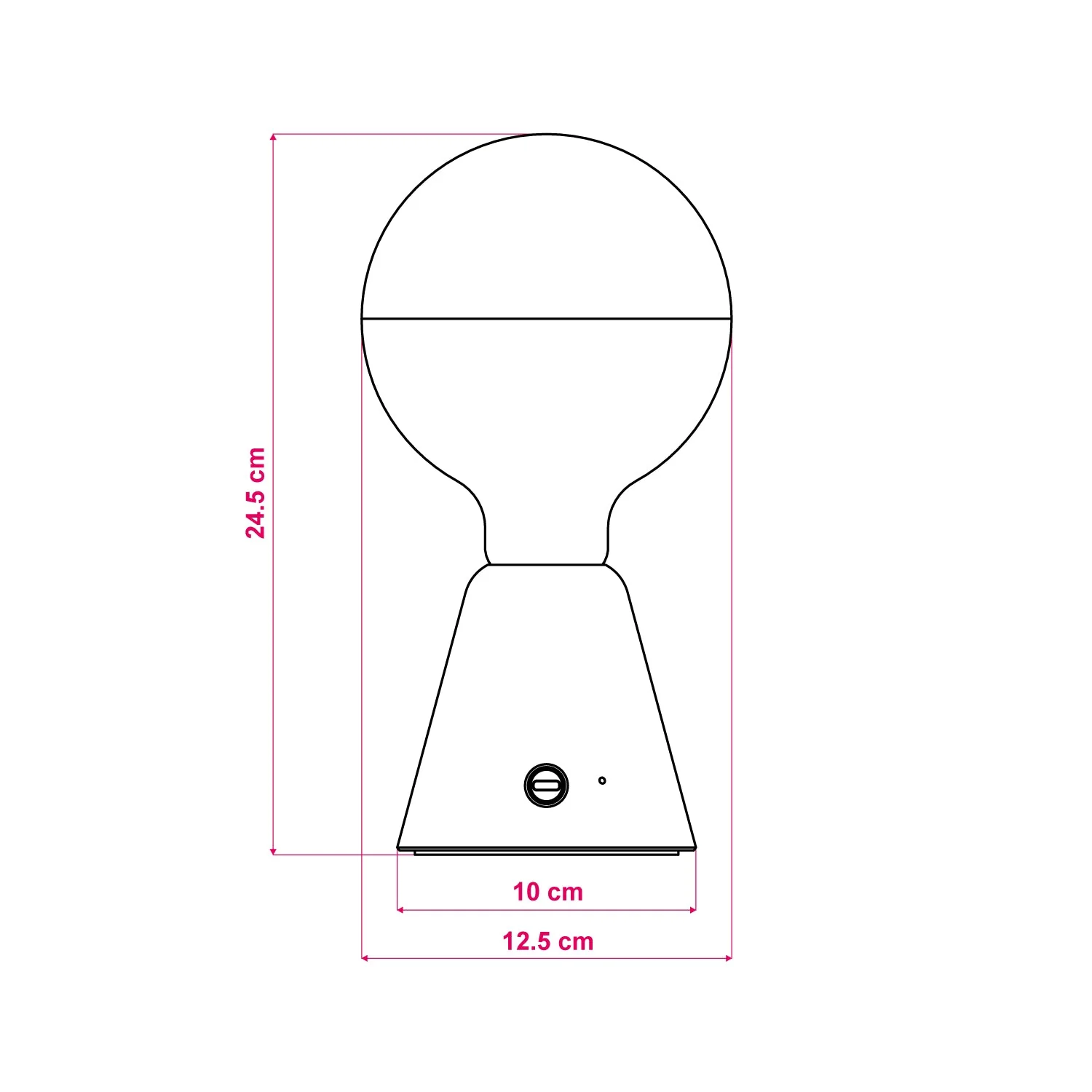 Tragbare, wiederaufladbare Lampe Cabless01 mit Globe-Halbkugel-Glühbirne in Silber – Weiß - Image 7