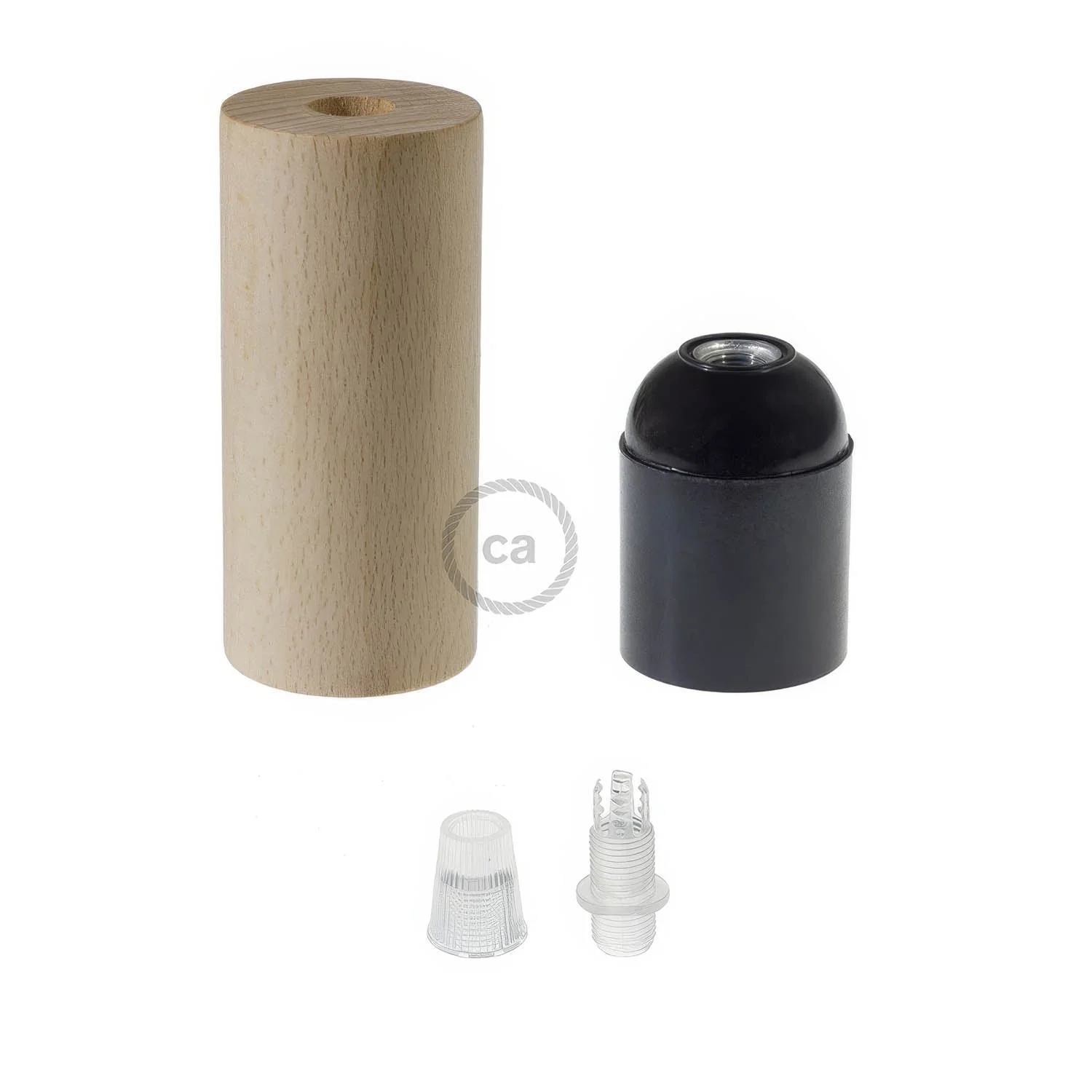 XL-Set E26-Holzfassung für Seilkabel – Neutral - Image 2