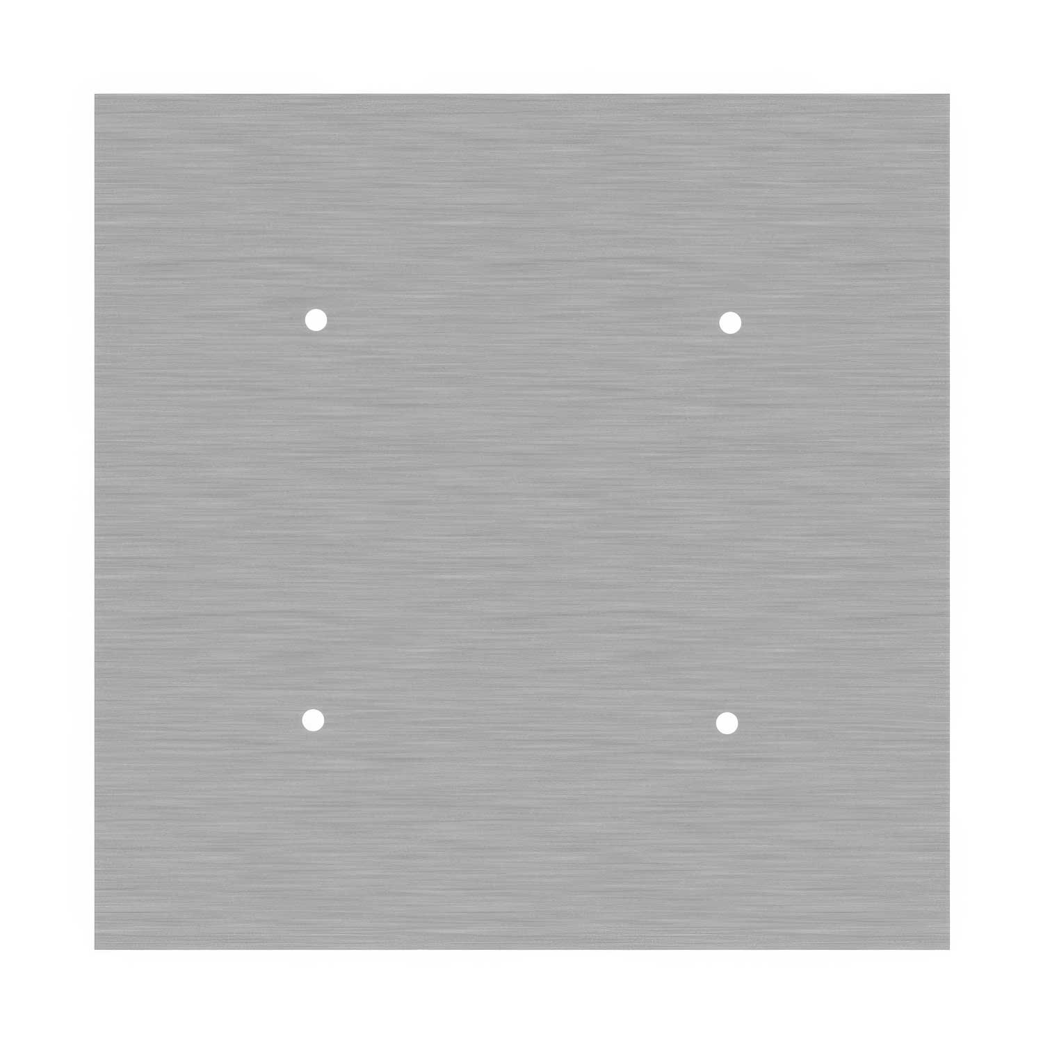 Rose-One XXL quadratischer Baldachin, 400 mm mit 4 Löchern und 4 seitlichen Löchern – Satiniertem Stahl-Dibond - Image 3