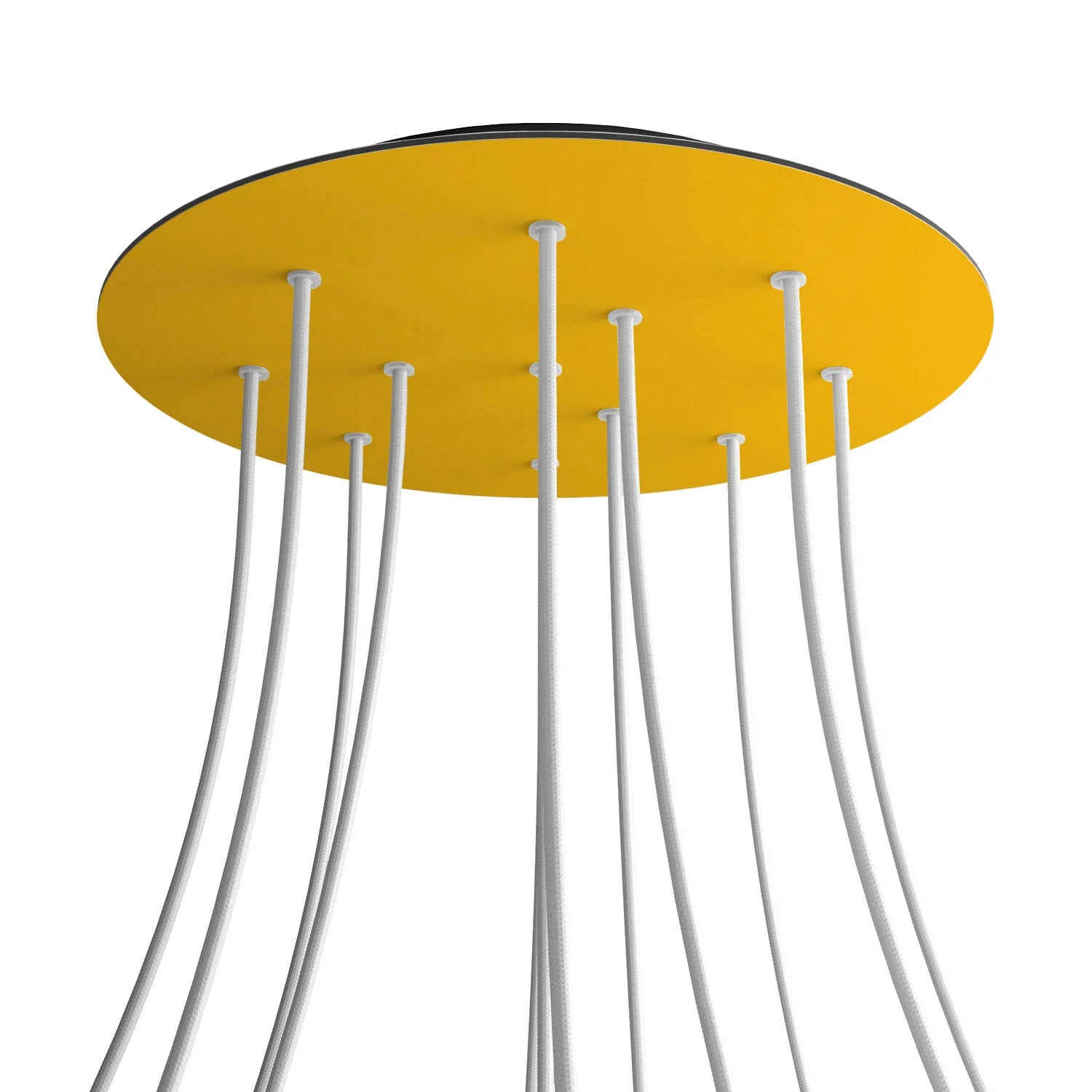 Rose-One XXL-Baldachin rund, Durchmesser 400 mm mit 12 und 4 seitlichen Löchern – Senfgelb - Image 8