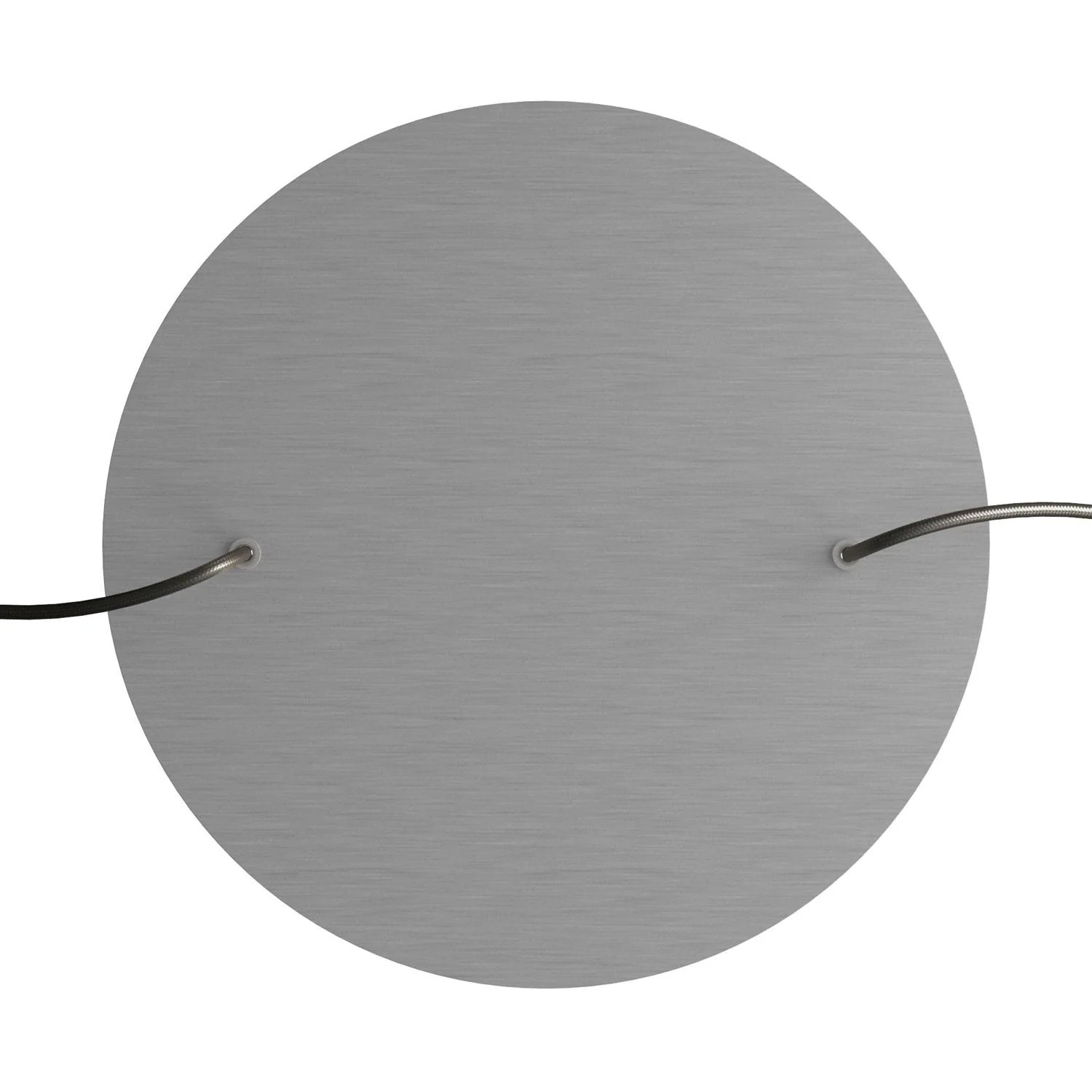 XXL Baldachin Rose-One rund, Durchmesser 400 mm mit 2 Löchern und 4 seitlichen Löchern – Dibond Edelstahl satiniert - Image 2