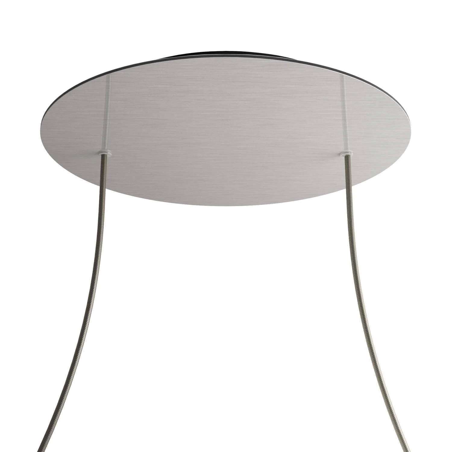 XXL Baldachin Rose-One rund, Durchmesser 400 mm mit 2 Löchern und 4 seitlichen Löchern – Dibond Edelstahl satiniert - Image 8