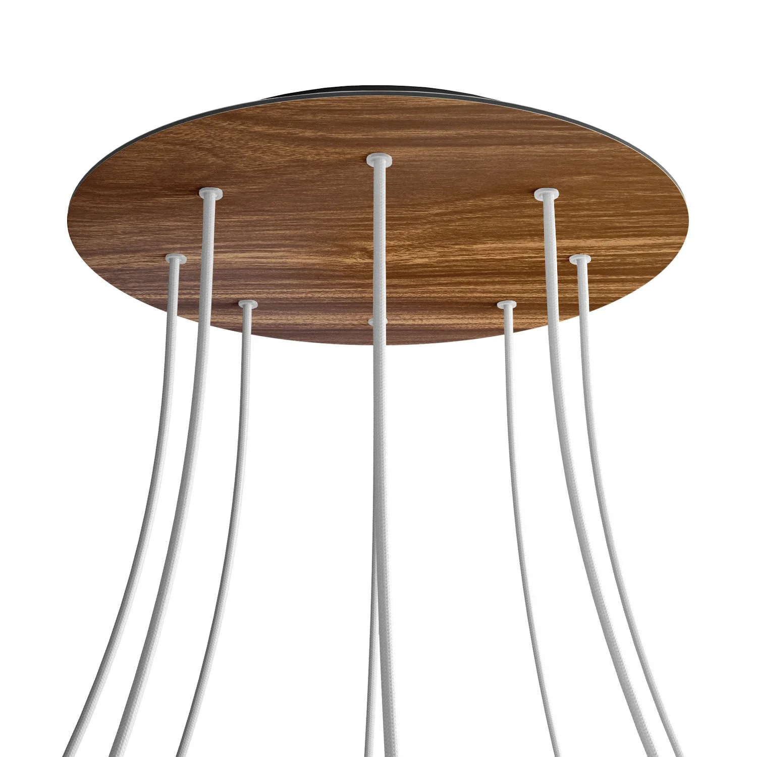 XXL-Deckenbaldachin Rose-One rund, Durchmesser 400 mm mit 8 Löchern und 4 seitlichen Löchern – Holz - Image 8