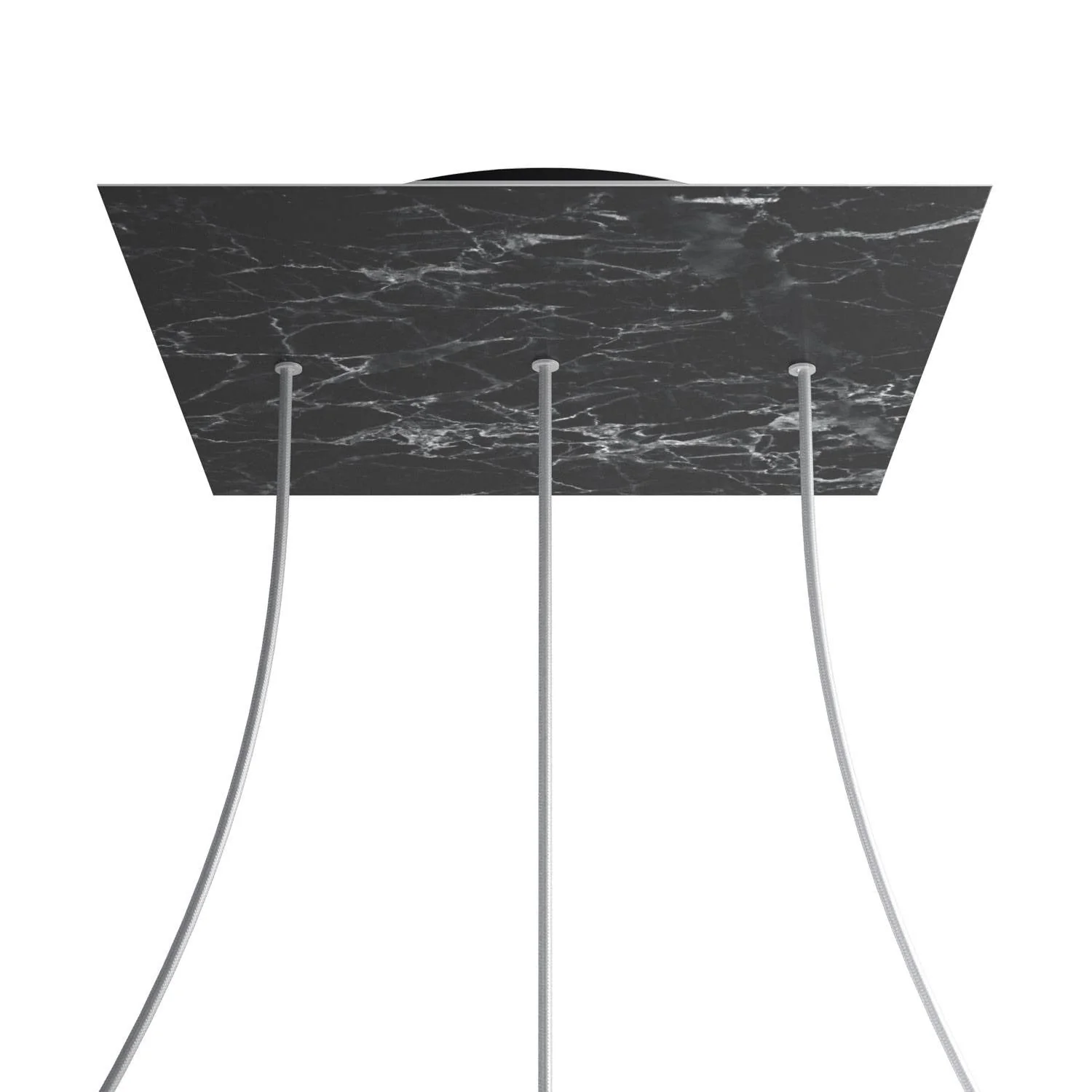 Rosone XXL Rose-One quadratisch, 400 mm mit 3 Löchern in Reihe und 4 seitlichen Löchern – Marmor Marquina - Image 8