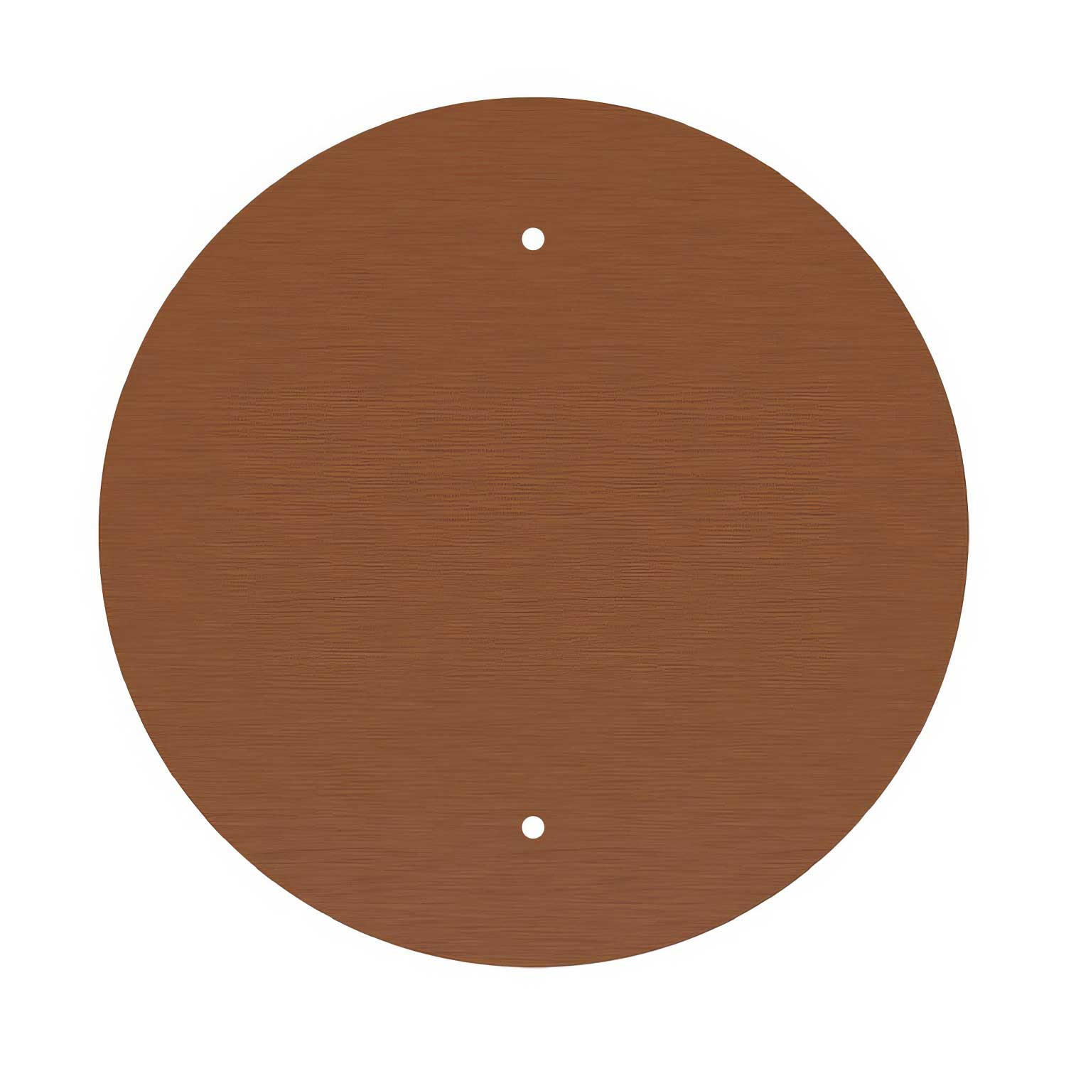 Lampenbaldachin XXL Rose-One rund, Durchmesser 400 mm mit 2 Öffnungen und 4 seitlichen Öffnungen – Dibond Satin-Kupfer - Image 3