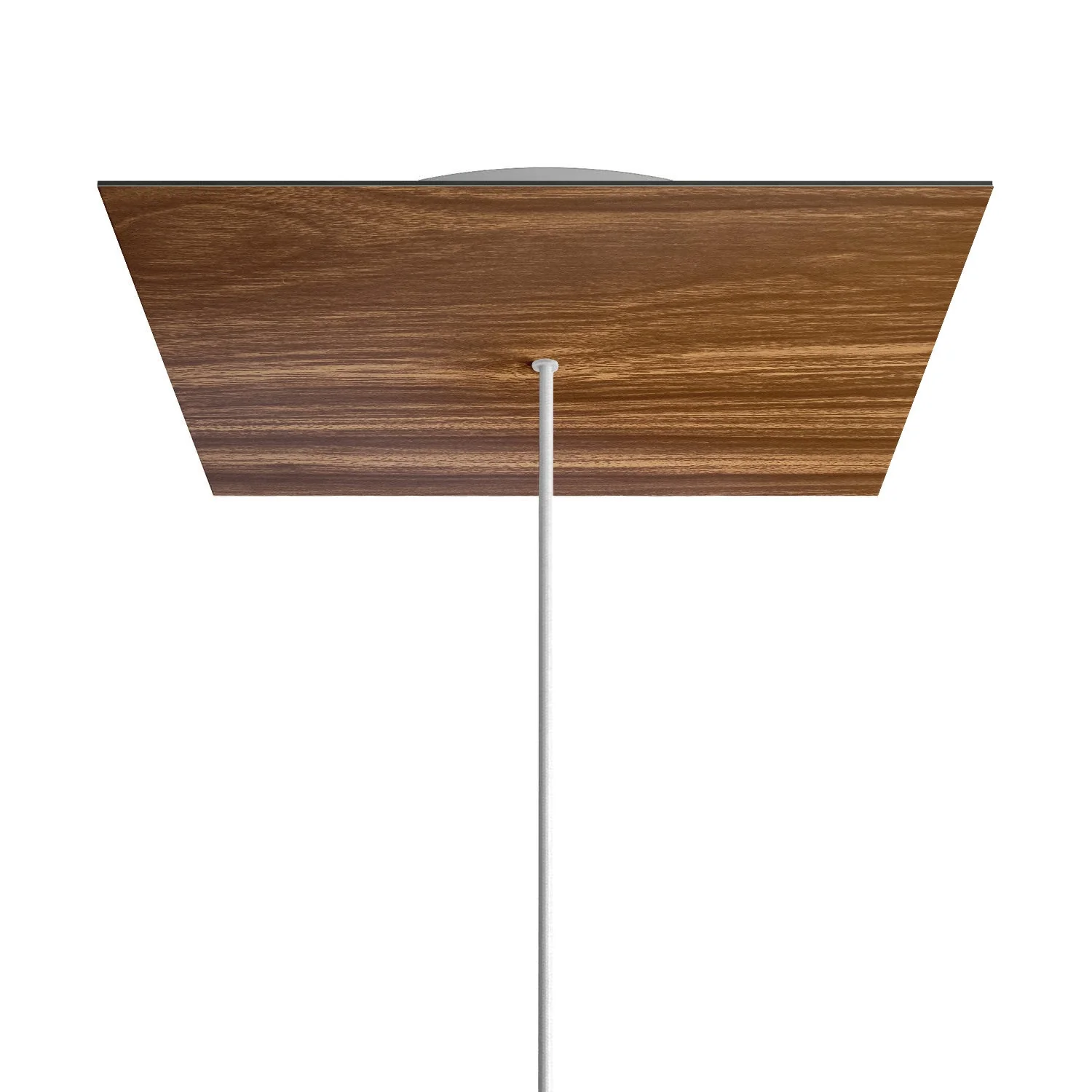 XXL-Rosette Rose-One quadratisch, 400 mm mit 1 Loch und 4 seitlichen Löchern – Holz