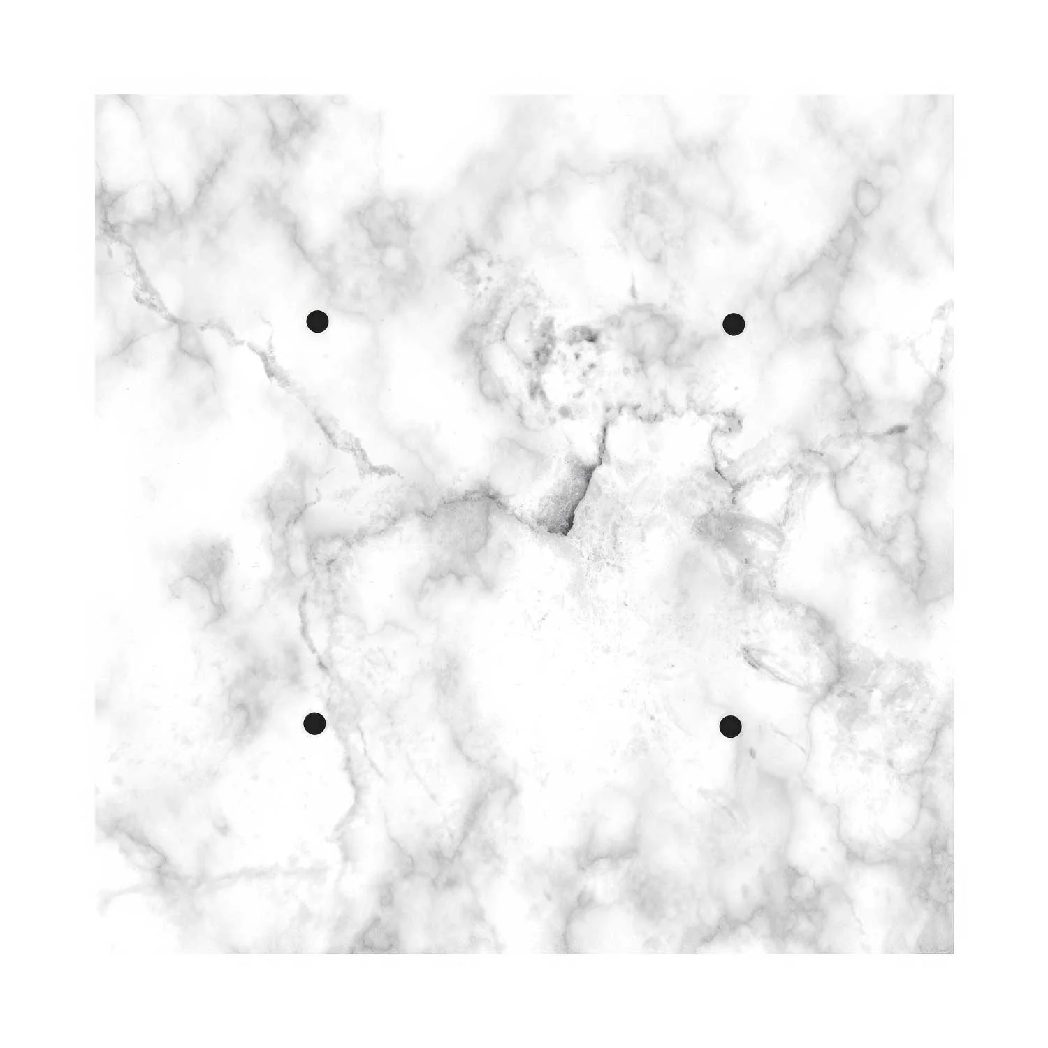 XXL Rose-One Baldachin, quadratisch, 400 mm mit 4 Löchern und 4 seitlichen Löchern – Carrara-Marmor - Image 3