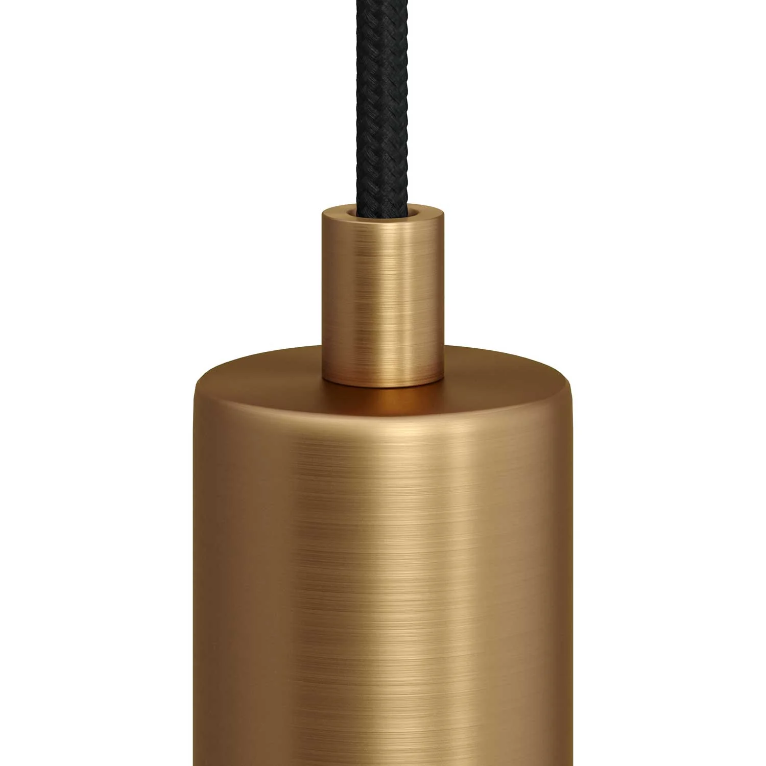 Zylindrische Zugentlastung aus satiniertem Bronze-Metall, komplett mit Stange, Mutter und Unterlegscheibe - Image 2