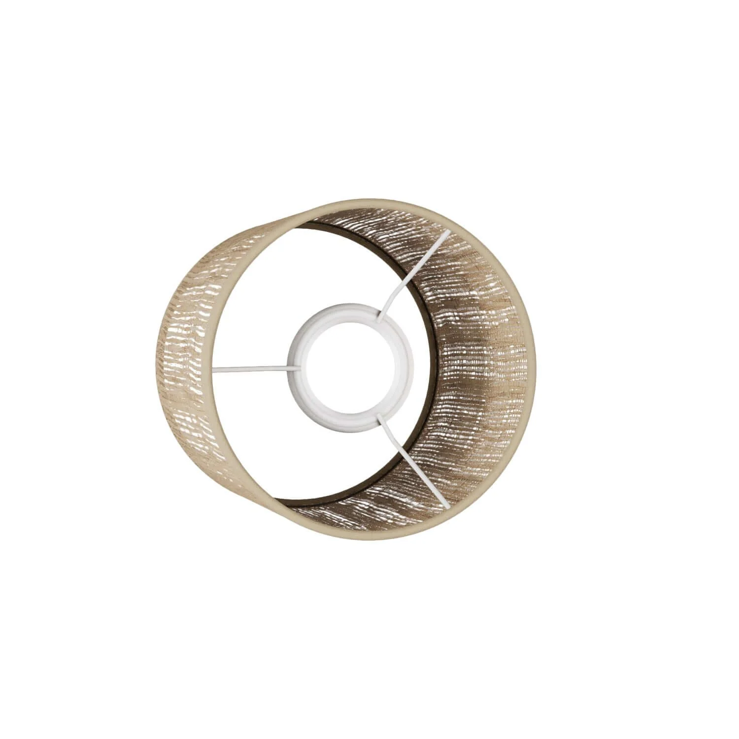 Lampenschirm Zylinder aus Stoff mit E27-Fassung – 100% Made in Italy – Natürliche Bastfaser - Image 3