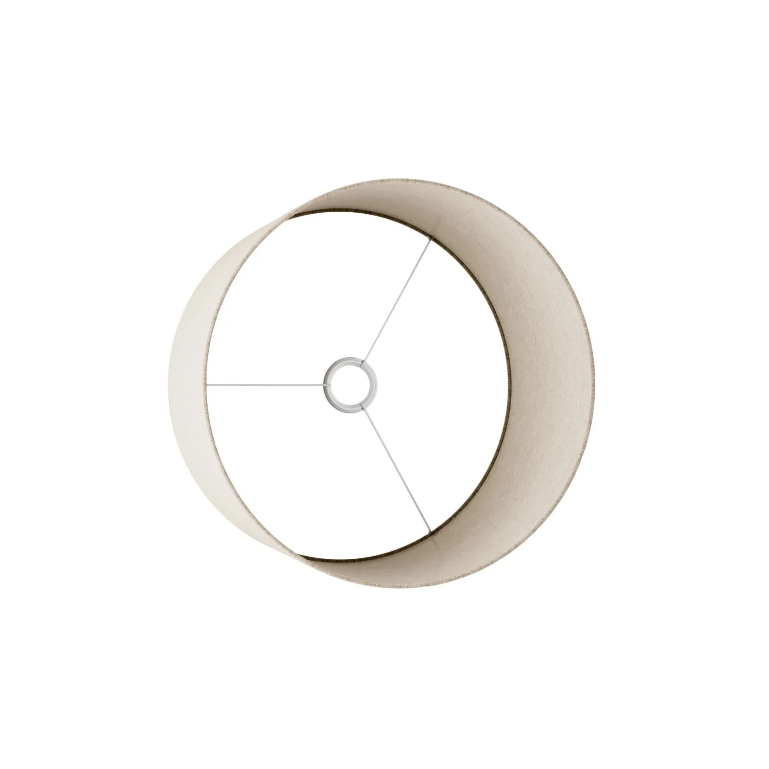 Lampenschirm Zylinder L aus Stoff mit E27-Fassung – Made in Italy – Wollbeige - Image 3