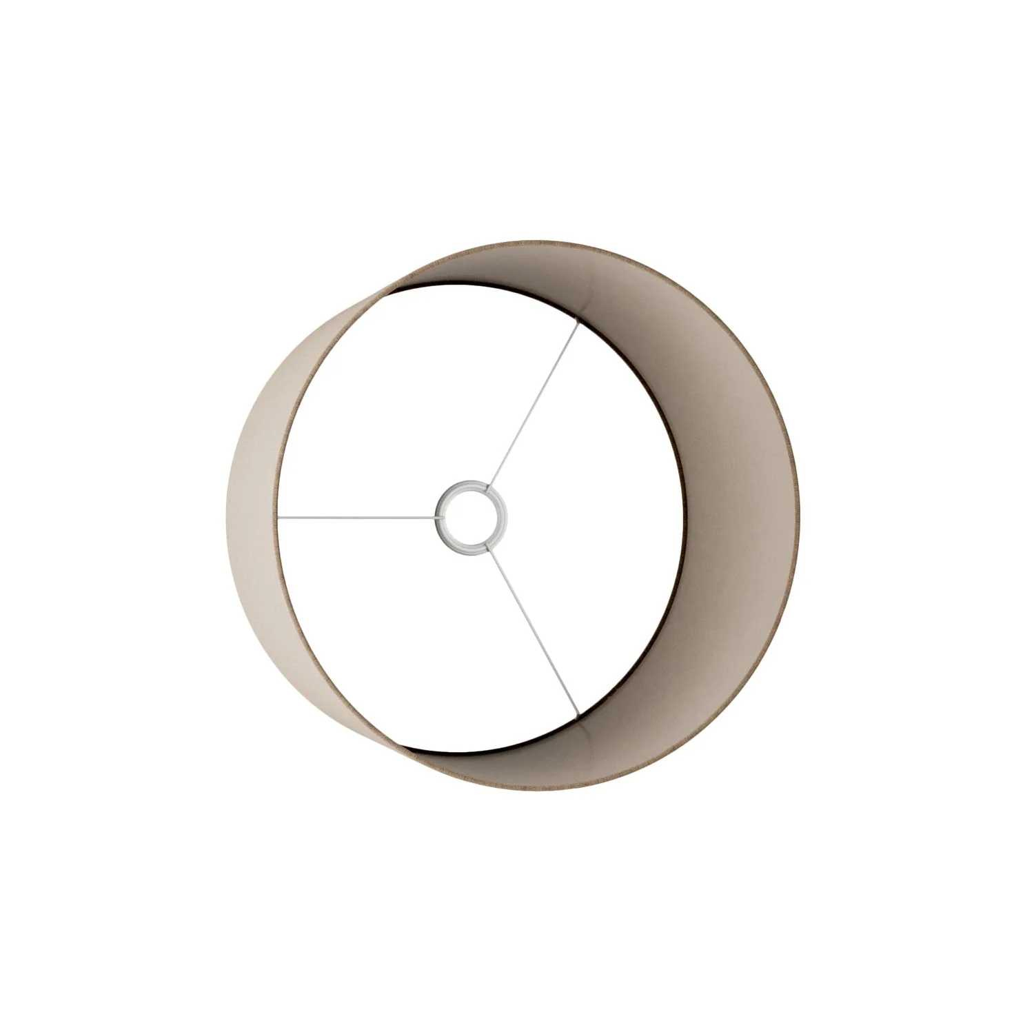 Lampenschirm Zylinder L aus Stoff mit E27-Fassung - Made in Italy - Braune Wolle - Image 3