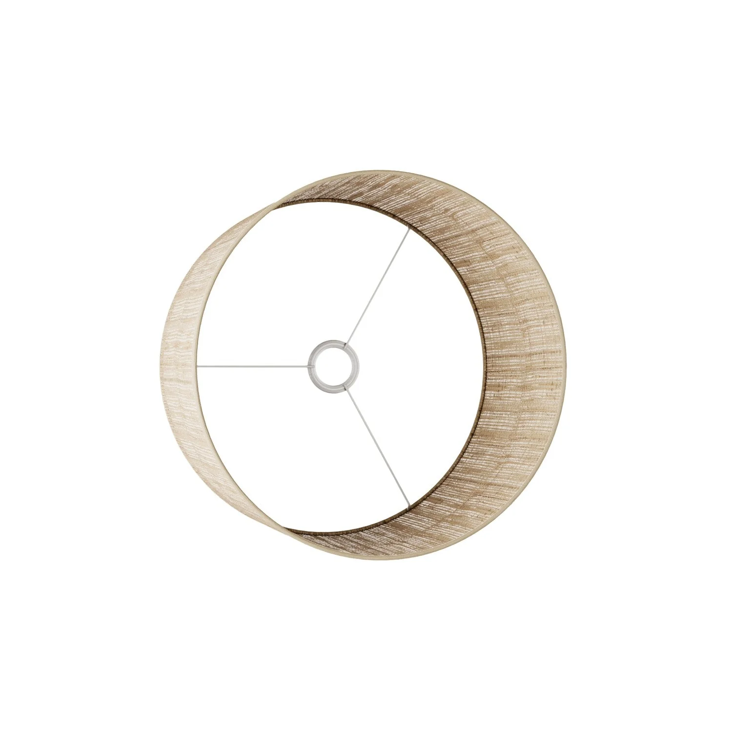 Zylinderförmiger Lampenschirm L aus Stoff mit E27-Fassung – Made in Italy – Raphia - Image 3