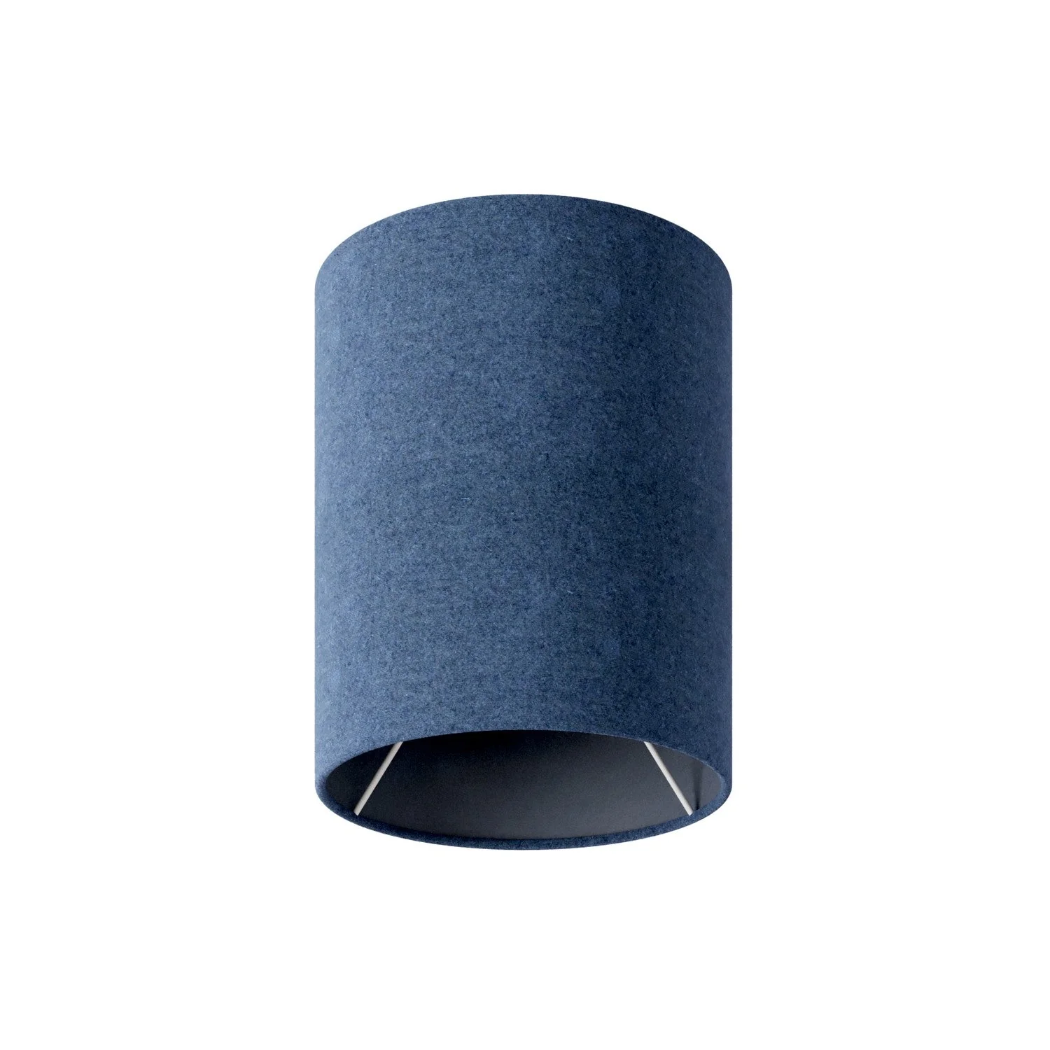 Zylindrischer Lampenschirm S aus Stoff mit E27-Fassung – Made in Italy – Wolle Blau