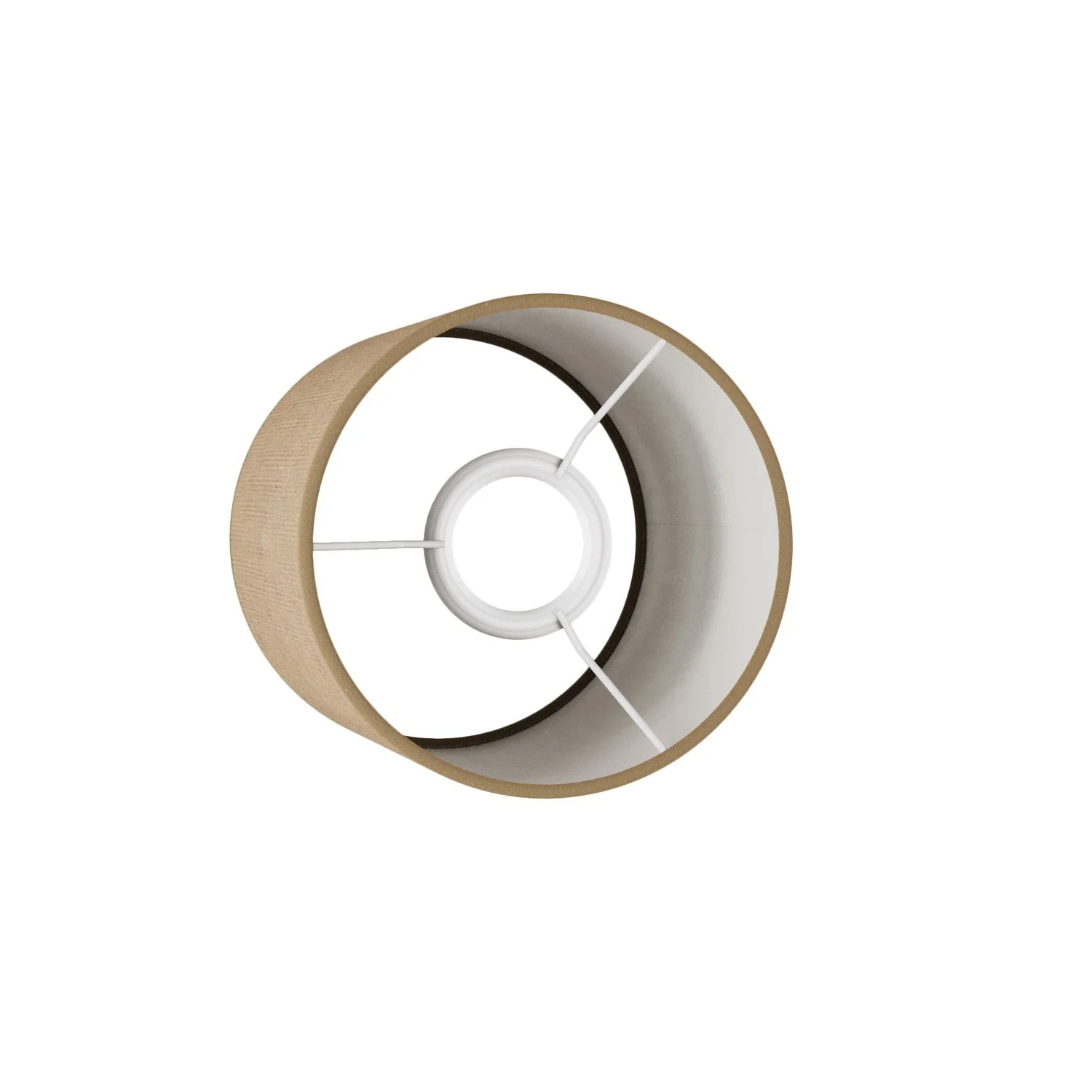 Lampenschirm Zylinder S aus Stoff mit E27-Fassung - Made in Italy - Naturjute - Image 3