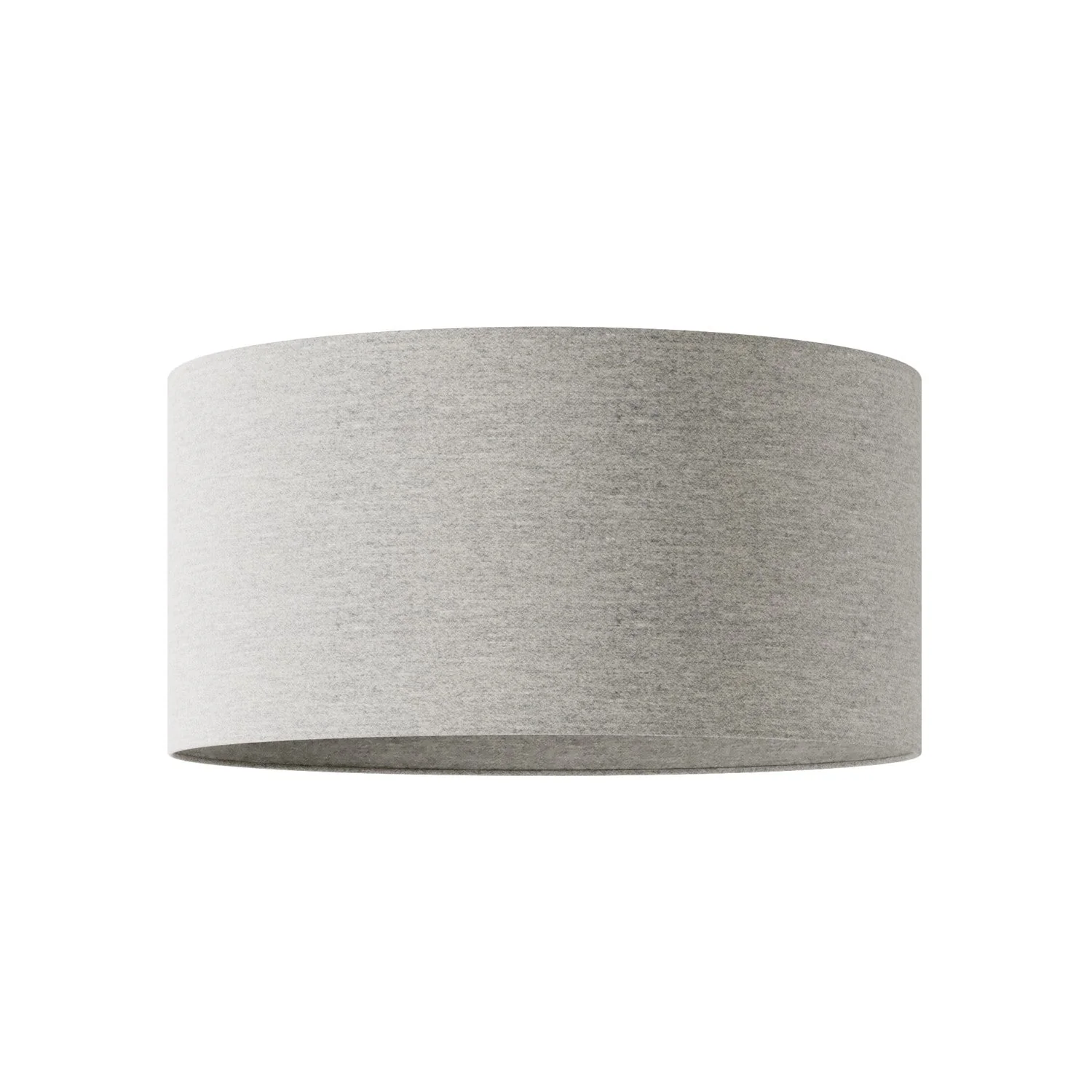 Zylindrischer XL-Lampenschirm aus Stoff mit E27-Fassung – Made in Italy – Hellgraue Wolle