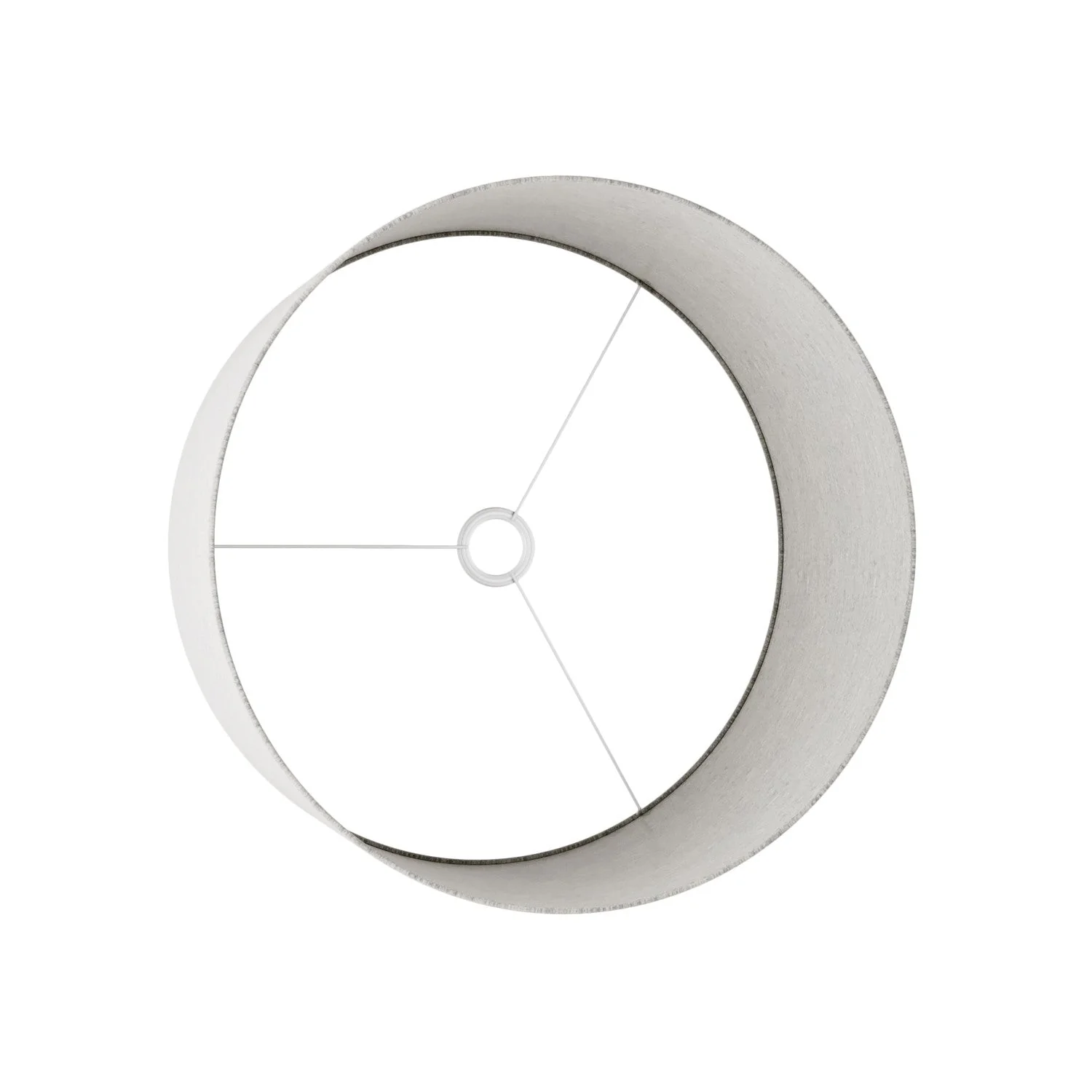 Zylindrischer XL-Lampenschirm aus Stoff mit E27-Fassung – Made in Italy – Hellgraue Wolle - Image 3