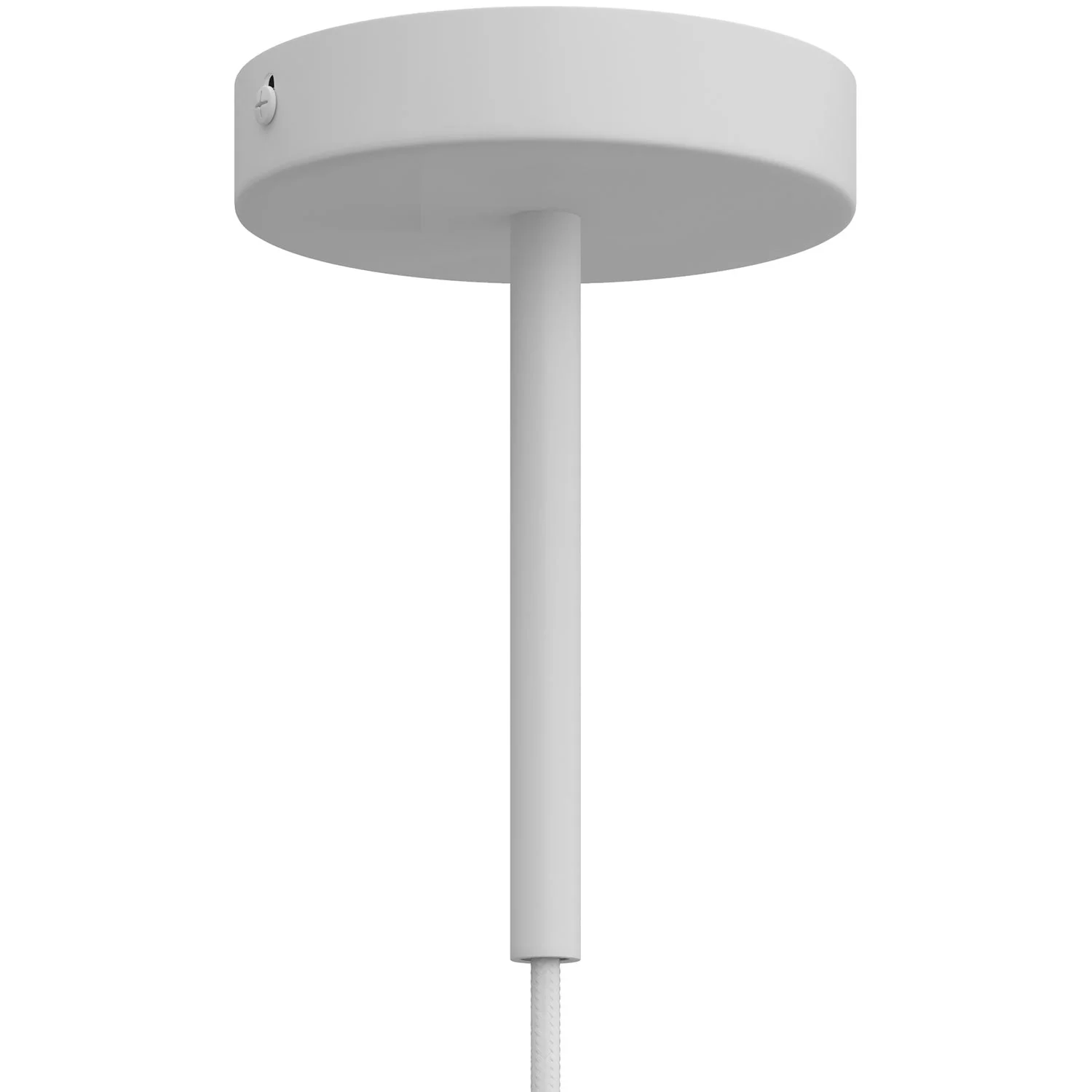 Zylindrische Kabelzugentlastung aus Metall 15 cm komplett mit Stange, Mutter und Unterlegscheibe – Weiß - Image 3