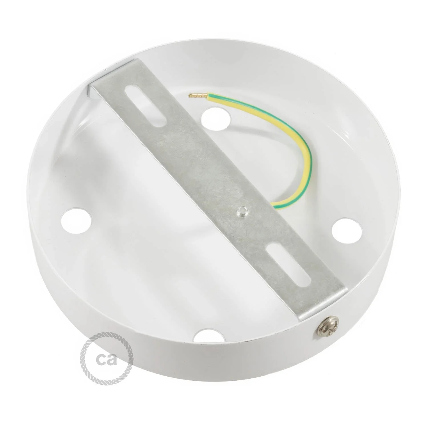Zylindrischer Metallbaldachin mit 4 Löchern – Glänzendes Weiß - Image 4