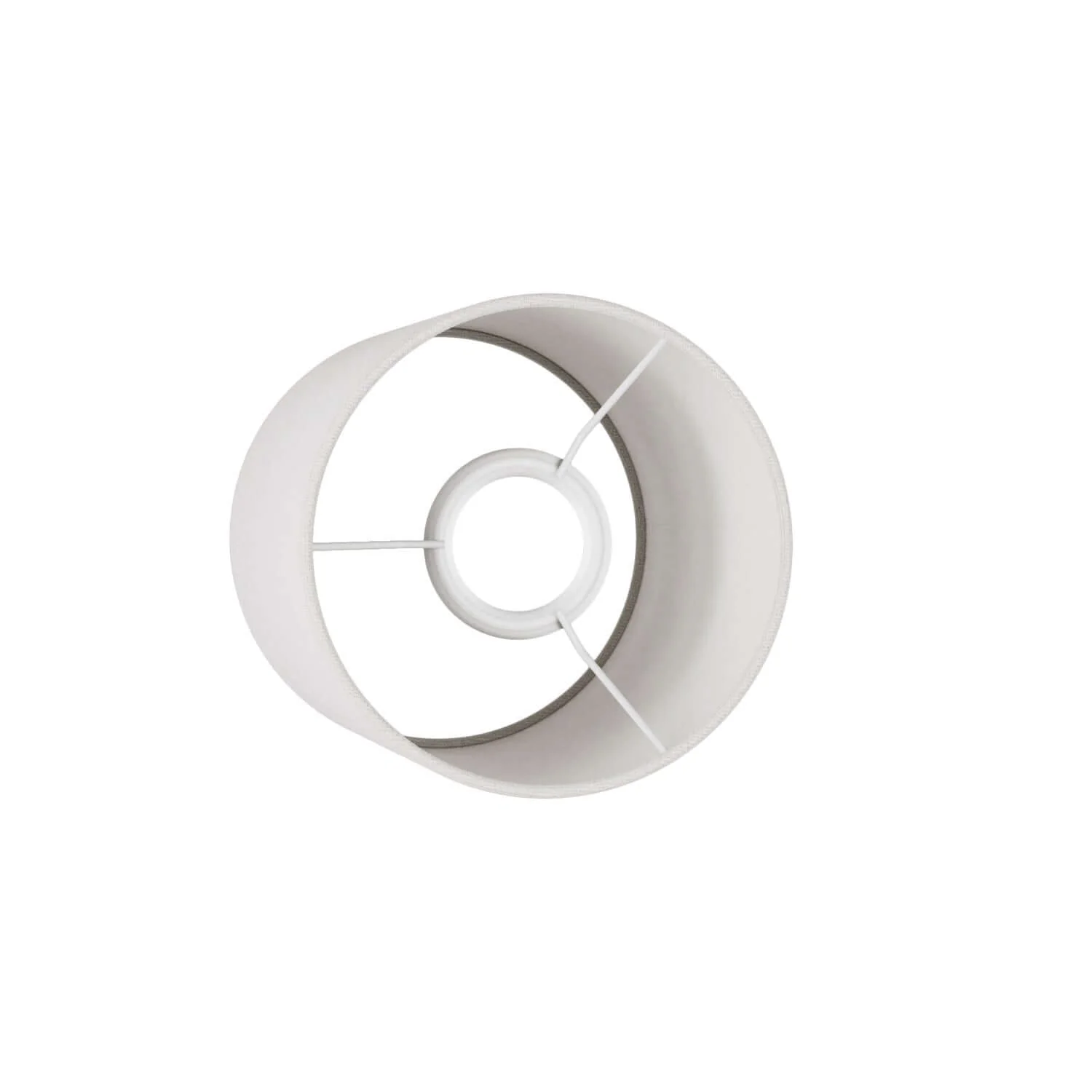 Zylindrischer Stofflampenschirm mit E27-Fassung – 100% Made in Italy – Glänzendes weißes Leinen - Image 3