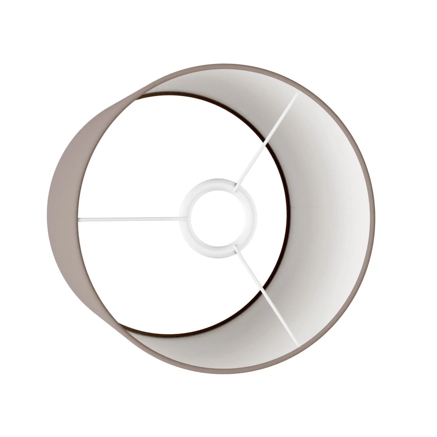 Lampenschirm Zylinder M aus Stoff mit E27-Fassung – Made in Italy – Arenal Asche - Image 3